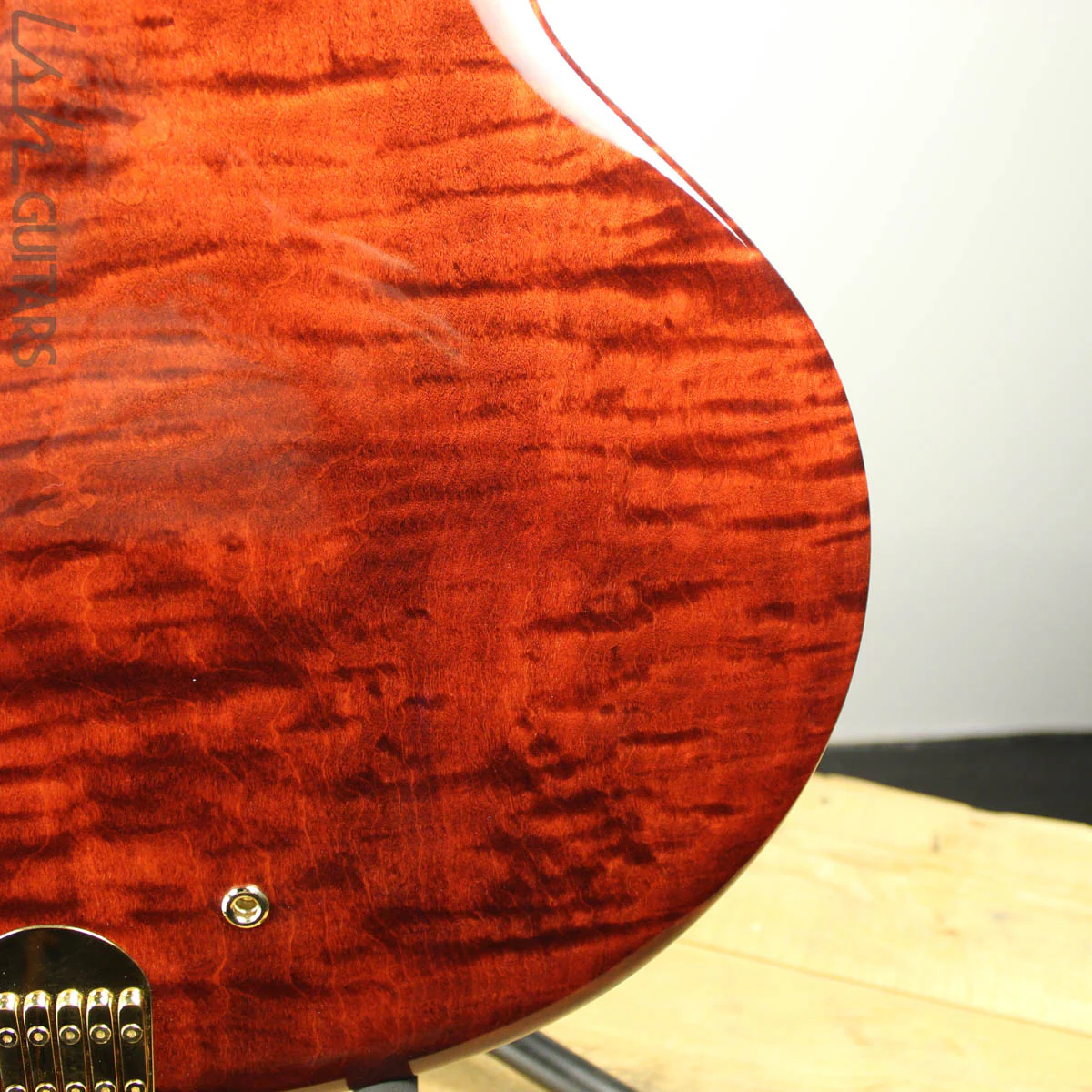 NAMM 2018 Jens Ritter The Third Rose Princess Isabella Guitar Quilted Maple 24K Gold Inlays - Image 10