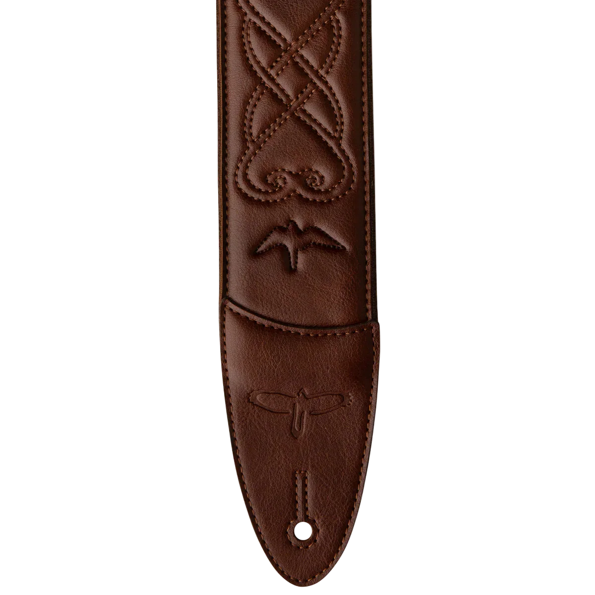 PRS 2.4" Padded Guitar Strap Faux Leather Birds Sanguine - Image 2