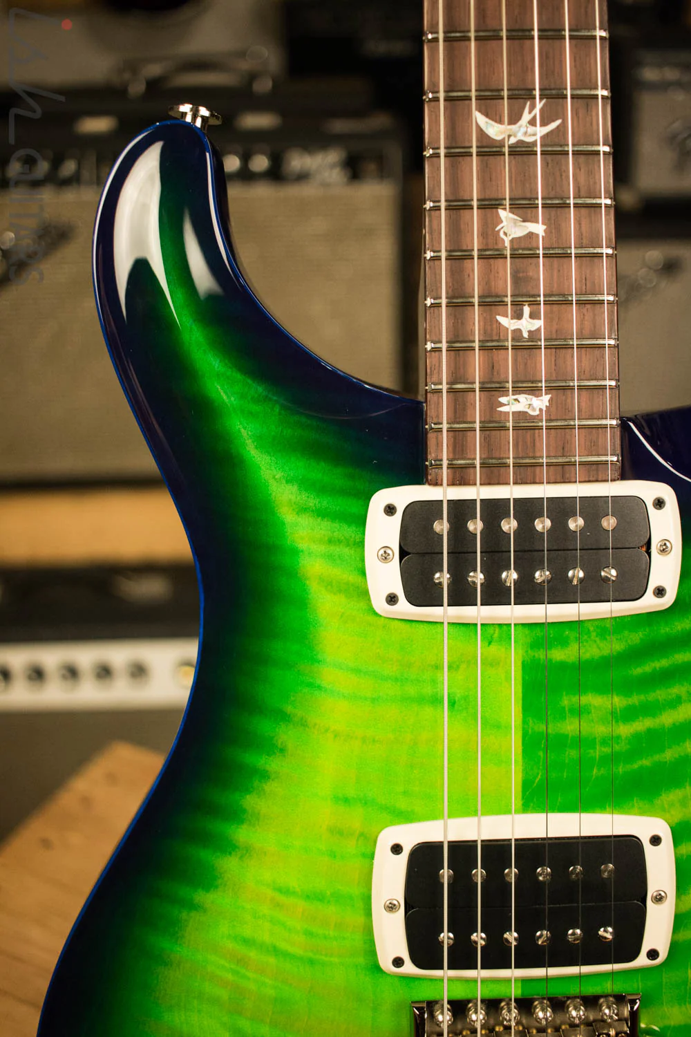 Paul Reed Smith PRS 408 Rare Custom Color Green Blue Burst Electric Guitar - Image 3