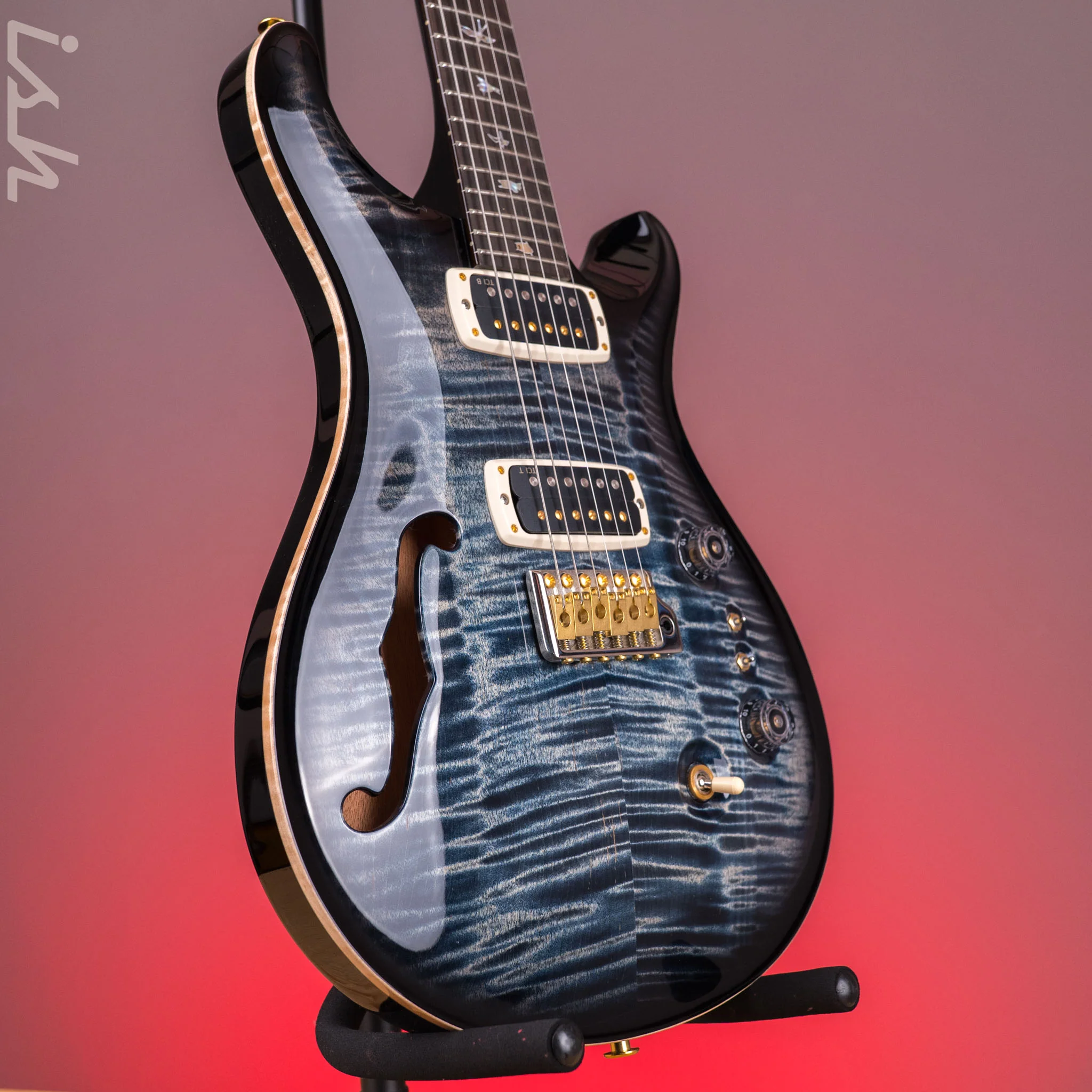 PRS 40th Anniversary Custom 24-08 Semi-Hollow Faded Whale Blue Smokeburst - Image 3