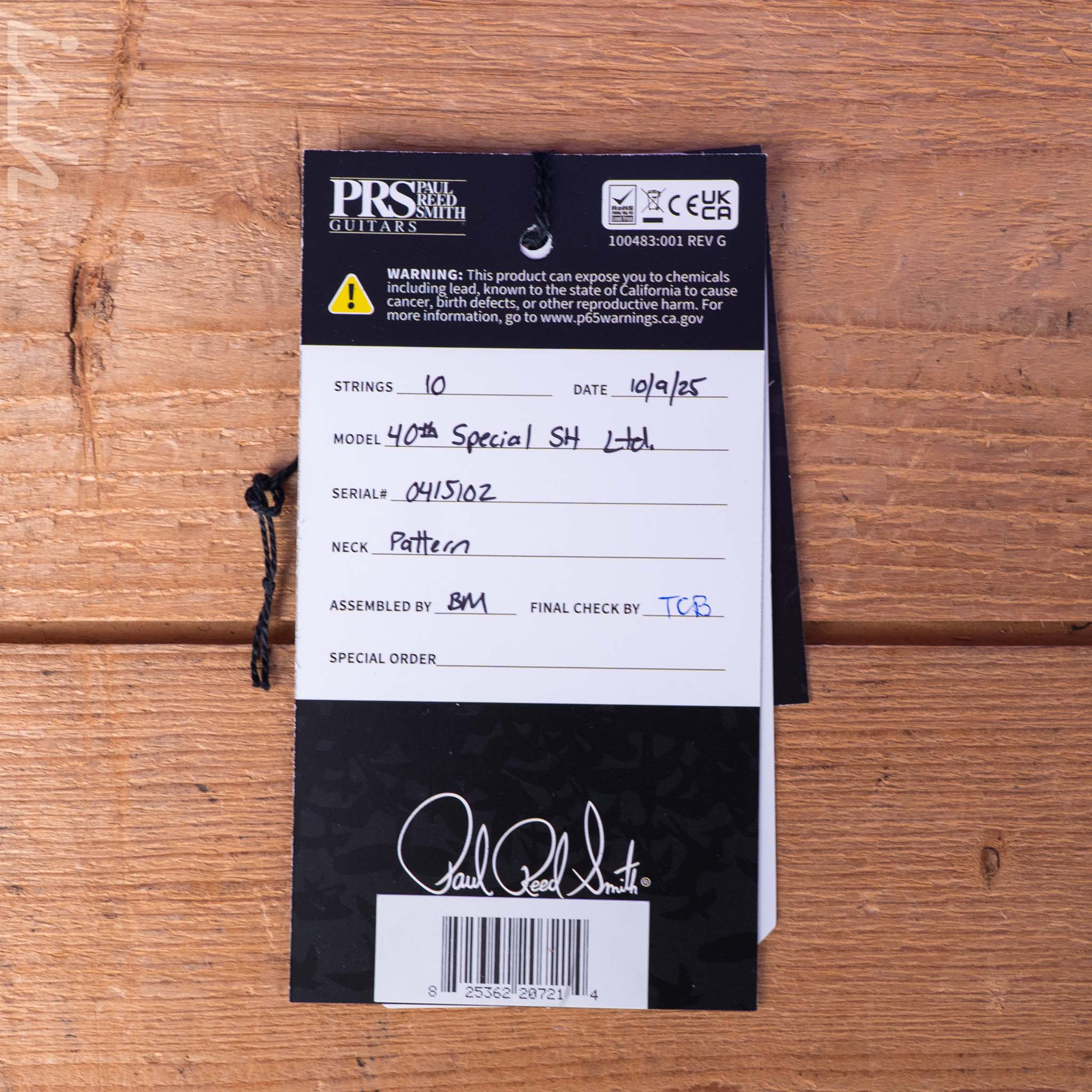 PRS 40th Anniversary Special Semi-Hollow Limited Edition Yellow Tiger - Image 13