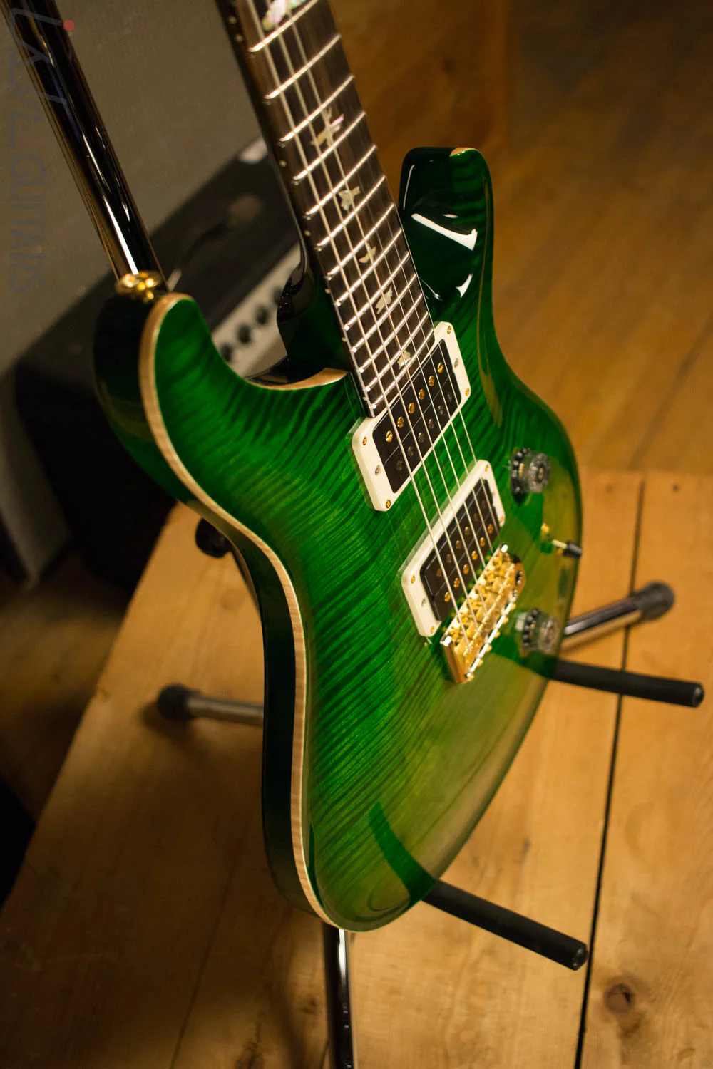 2017 Paul Reed Smith PRS Custom 24 Flamed Maple Neck! 10 Top Eriza Verde - Image 6