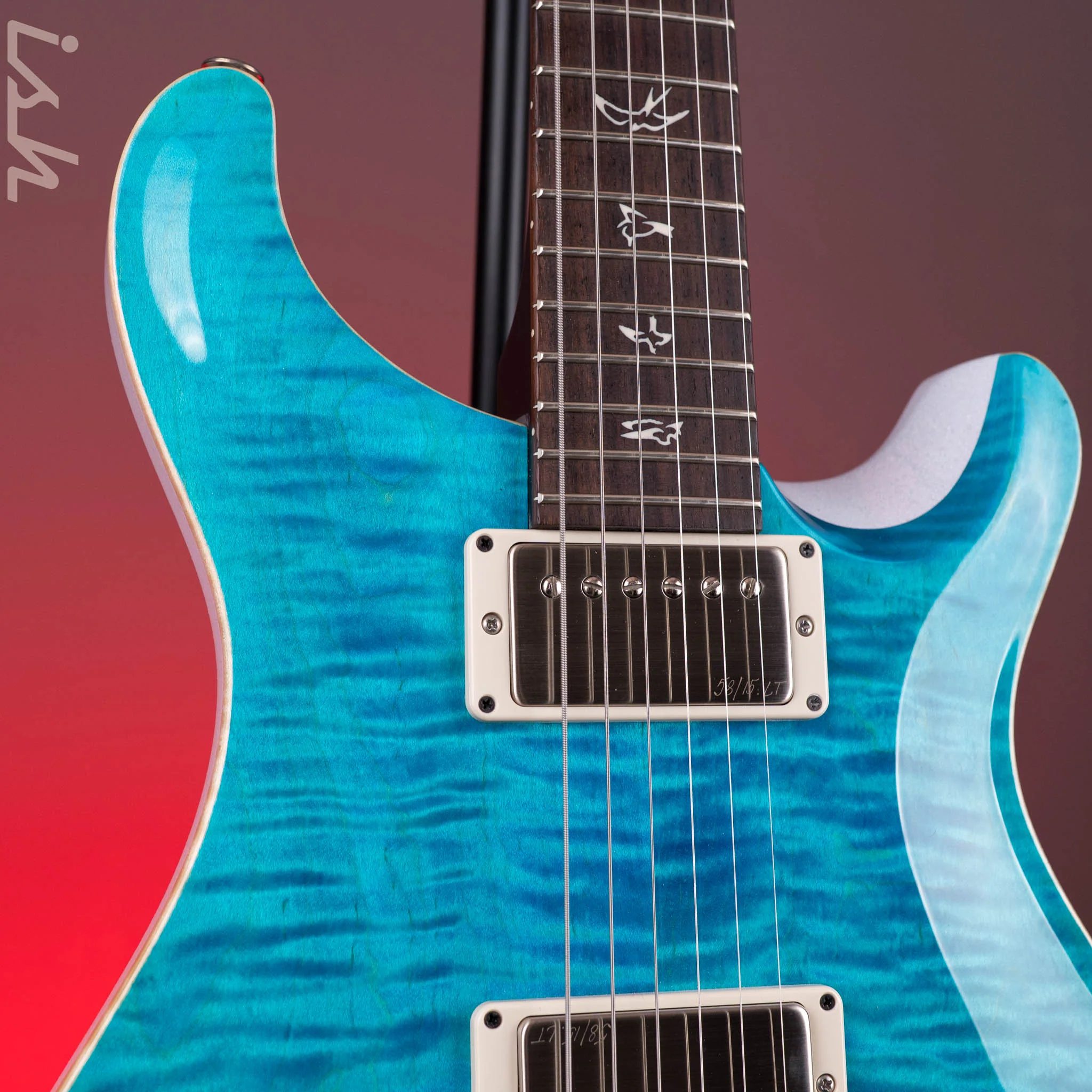 PRS CE 22 Blue Matteo w/ White Back Custom Color - Image 4