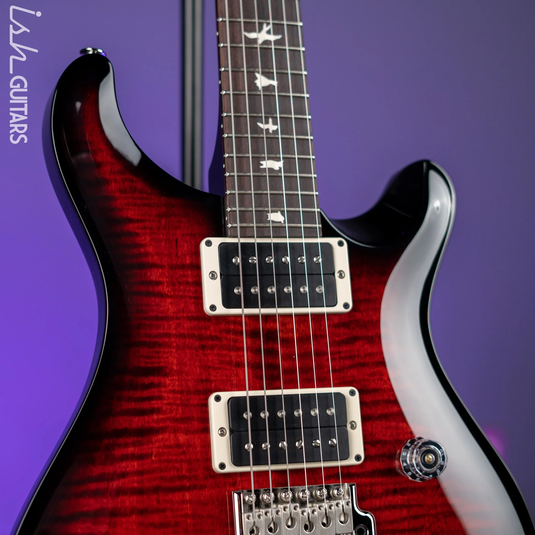 PRS CE 24 Electric Guitar Fire Red Burst Smokewrap Custom Color - Image 3