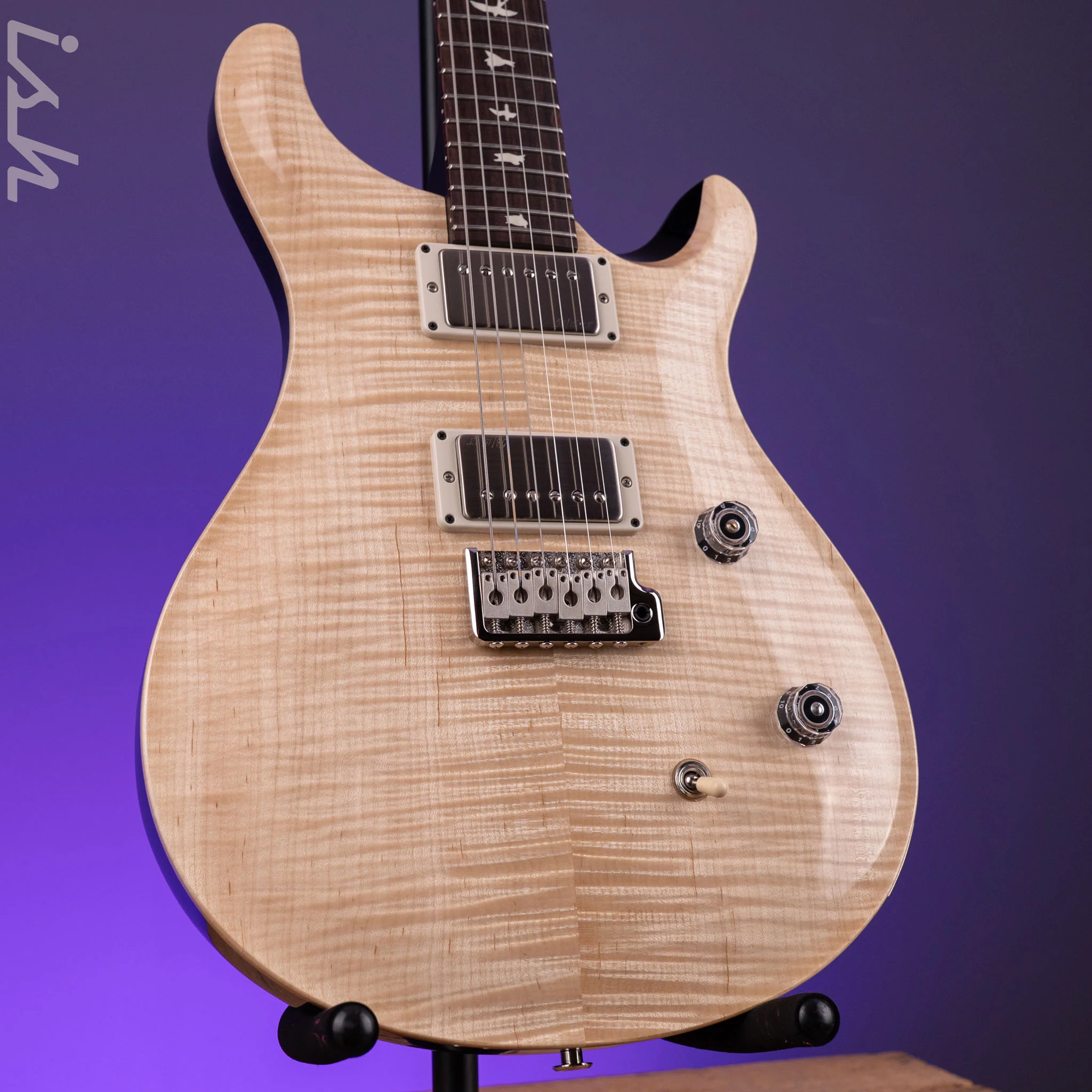 PRS CE 24 Natural Painted Black Satin Neck Demo