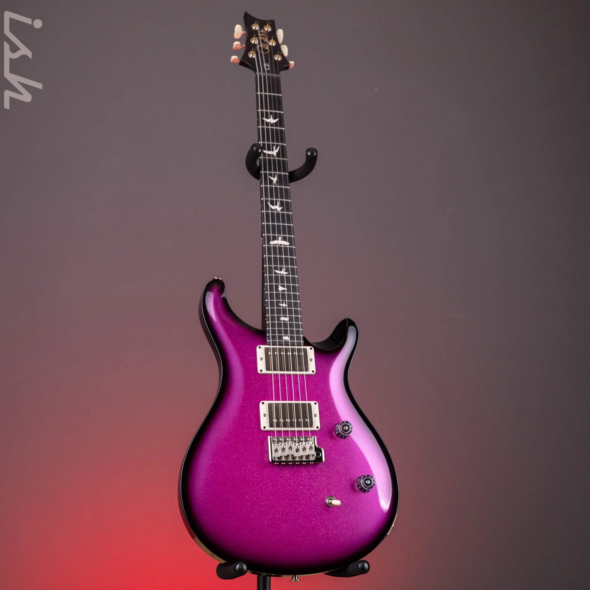 PRS CE 24 Pink Smokeburst Holoflake w/ Black Satin Neck Sprayer’s Choice - Image 2