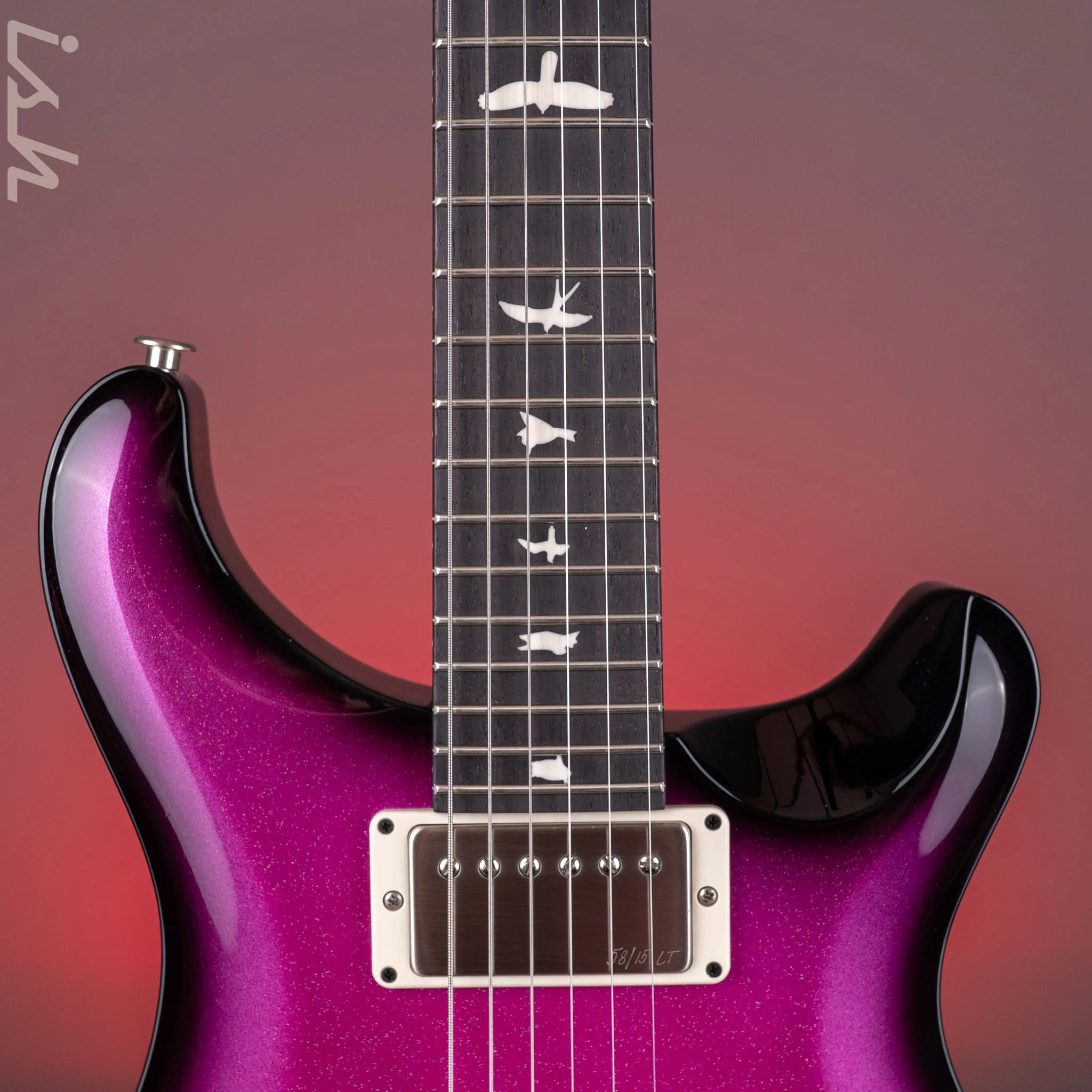 PRS CE 24 Pink Smokeburst Holoflake w/ Black Satin Neck Sprayer’s Choice - Image 6