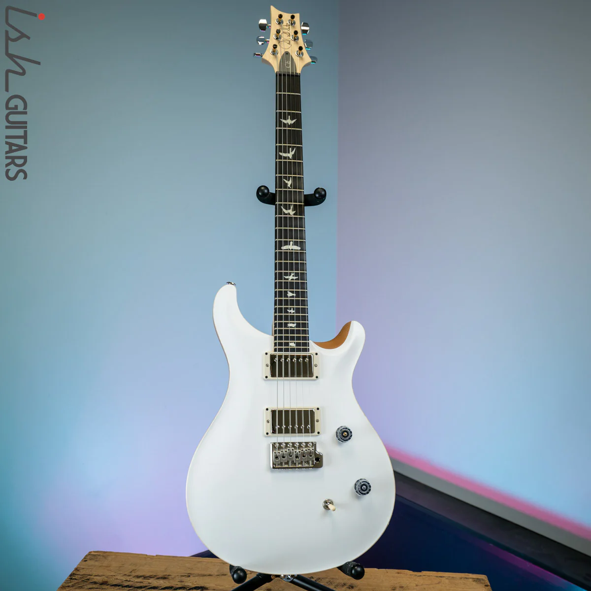 PRS CE 24 Satin Nitro 57/08 Ebony Fretboard Jet White - Image 2