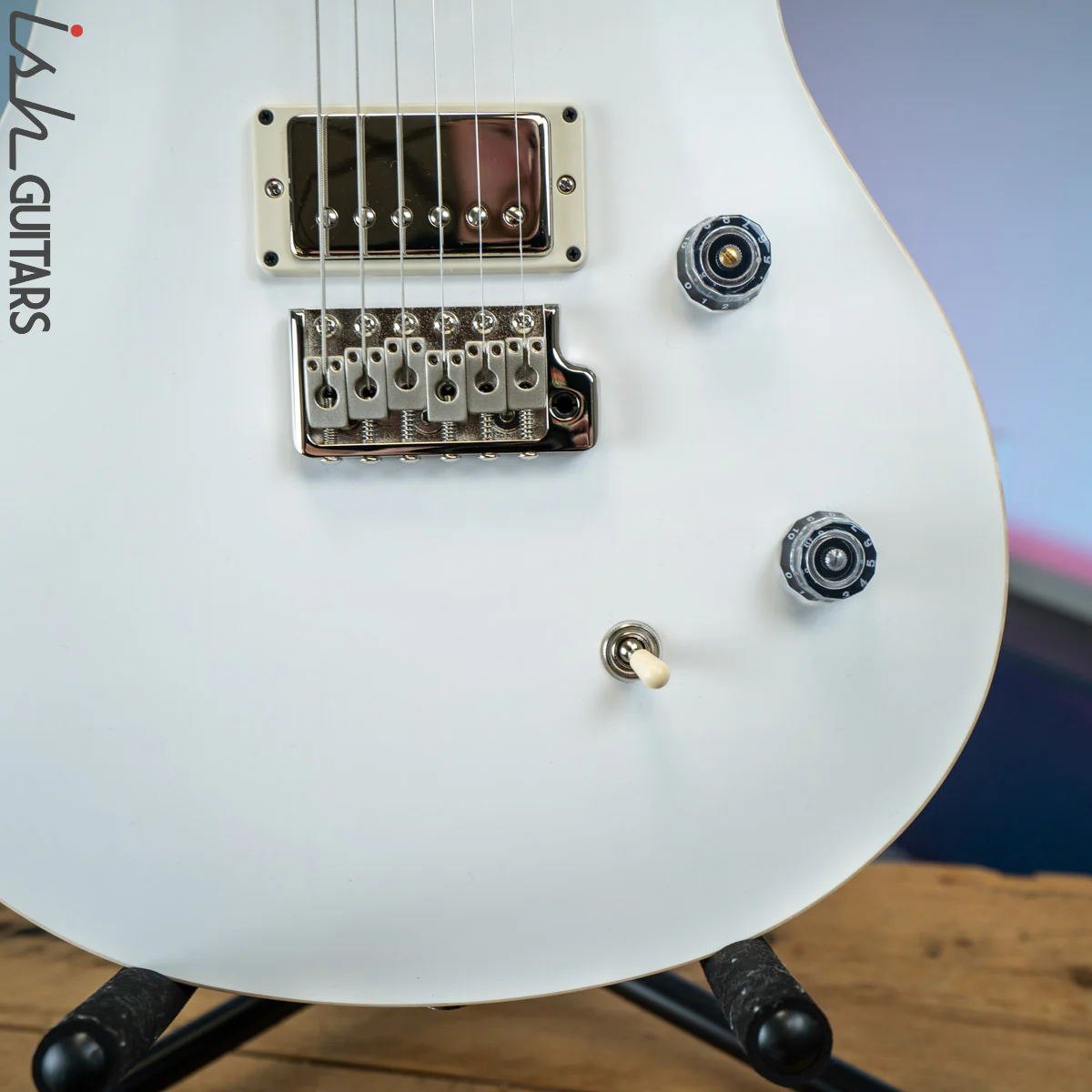 PRS CE 24 Satin Nitro 57/08 Ebony Fretboard Jet White - Image 4