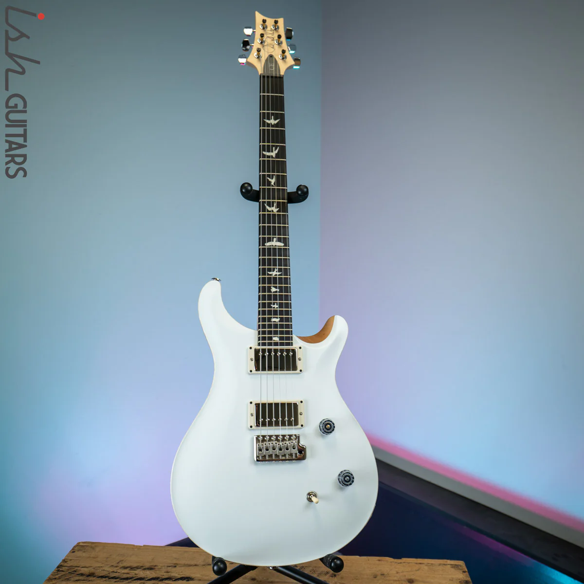PRS CE 24 Satin Nitro 57/08 Ebony Fretboard Jet White - Image 2