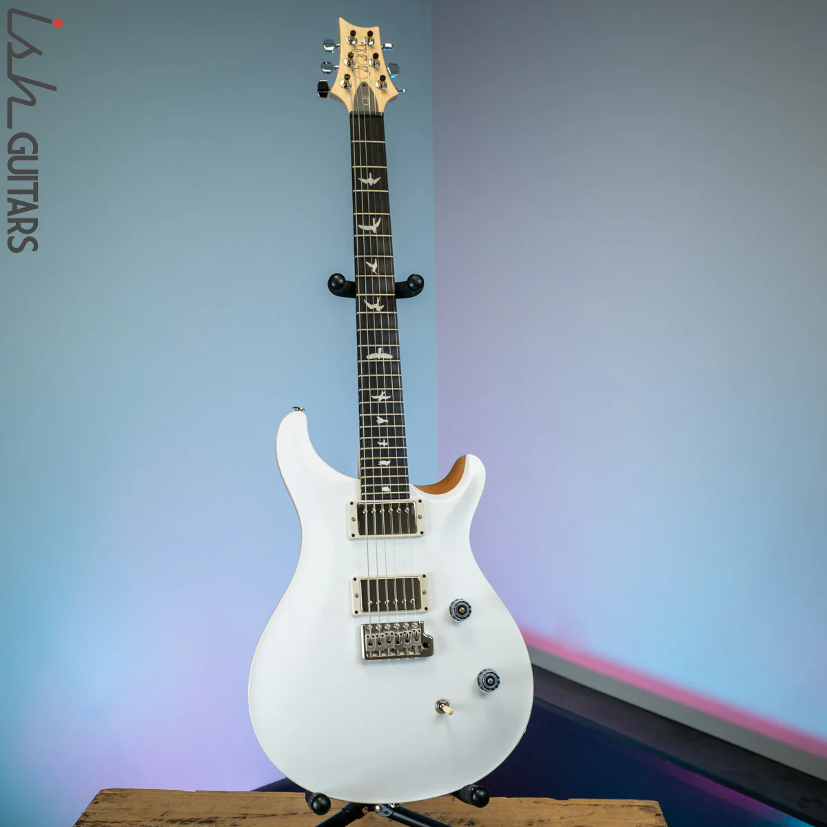 PRS CE 24 Satin Nitro 57/08 Ebony Fretboard Jet White - Image 2
