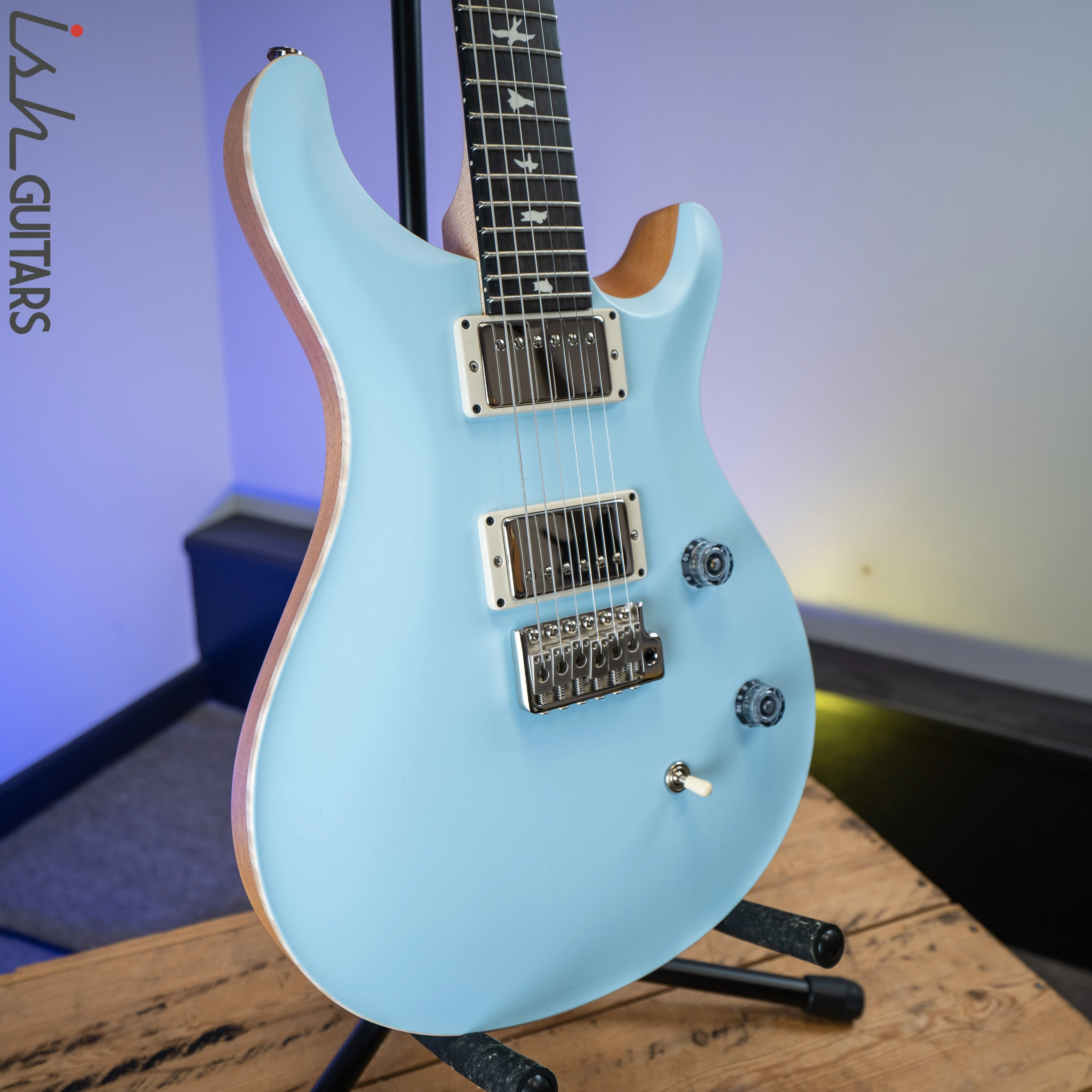 PRS CE 24 Satin Nitro 57/08 Ebony Fretboard Powder Blue - Image 5