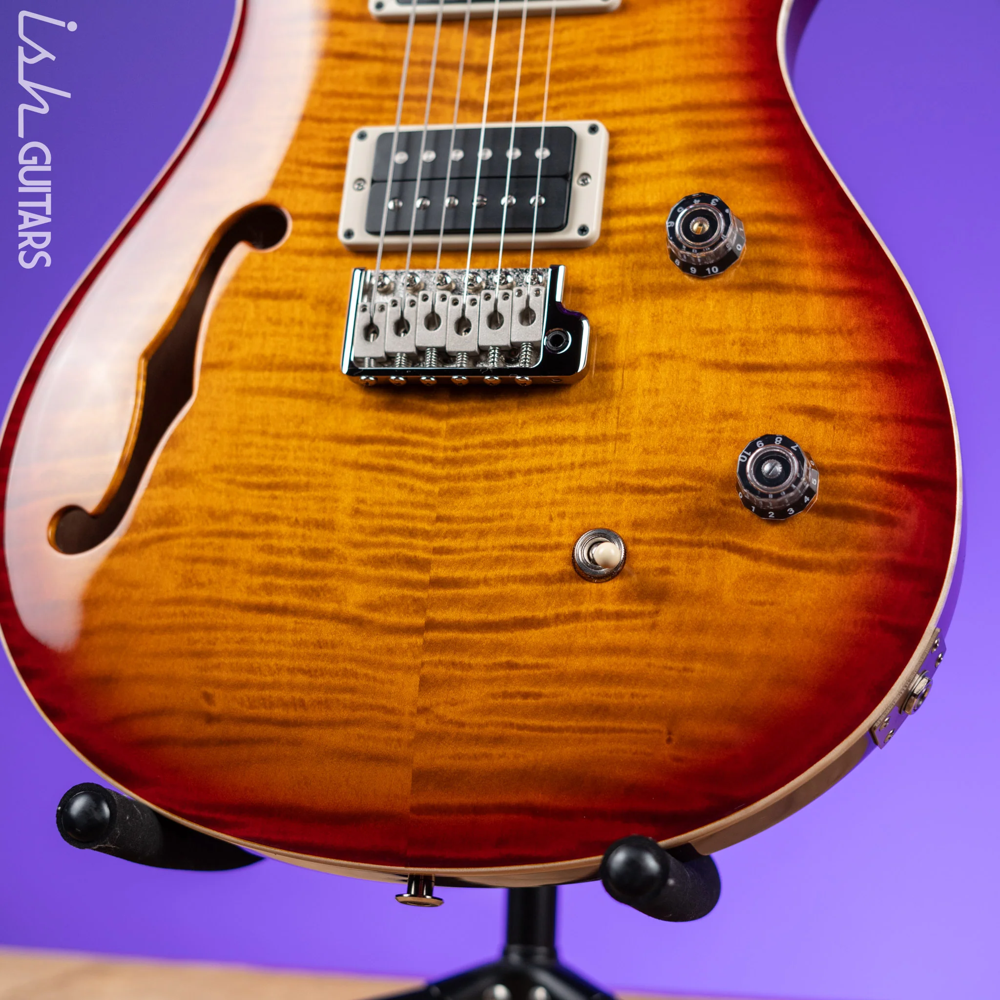 PRS CE 24 Semi-Hollow Dark Cherry Sunburst - Image 4