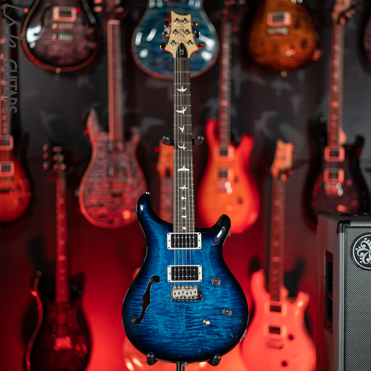 PRS CE 24 Semi-Hollow Whale Blue Smokewrap - Image 2