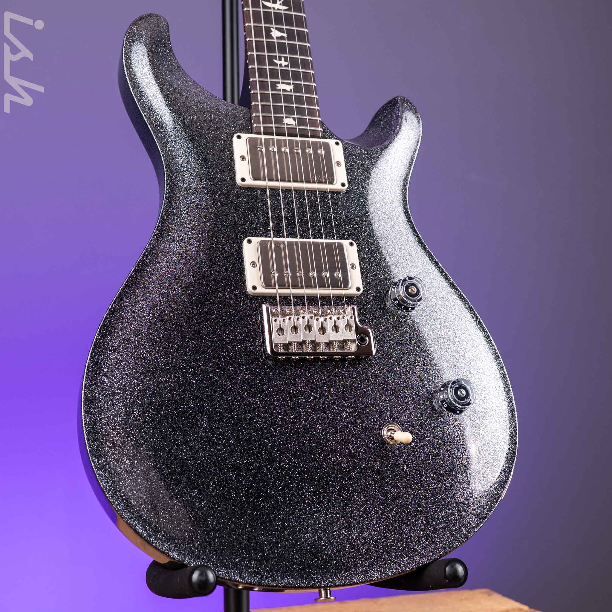 PRS CE 24 Silver Holoflake Sprayer's Choice w/ Black Satin Neck