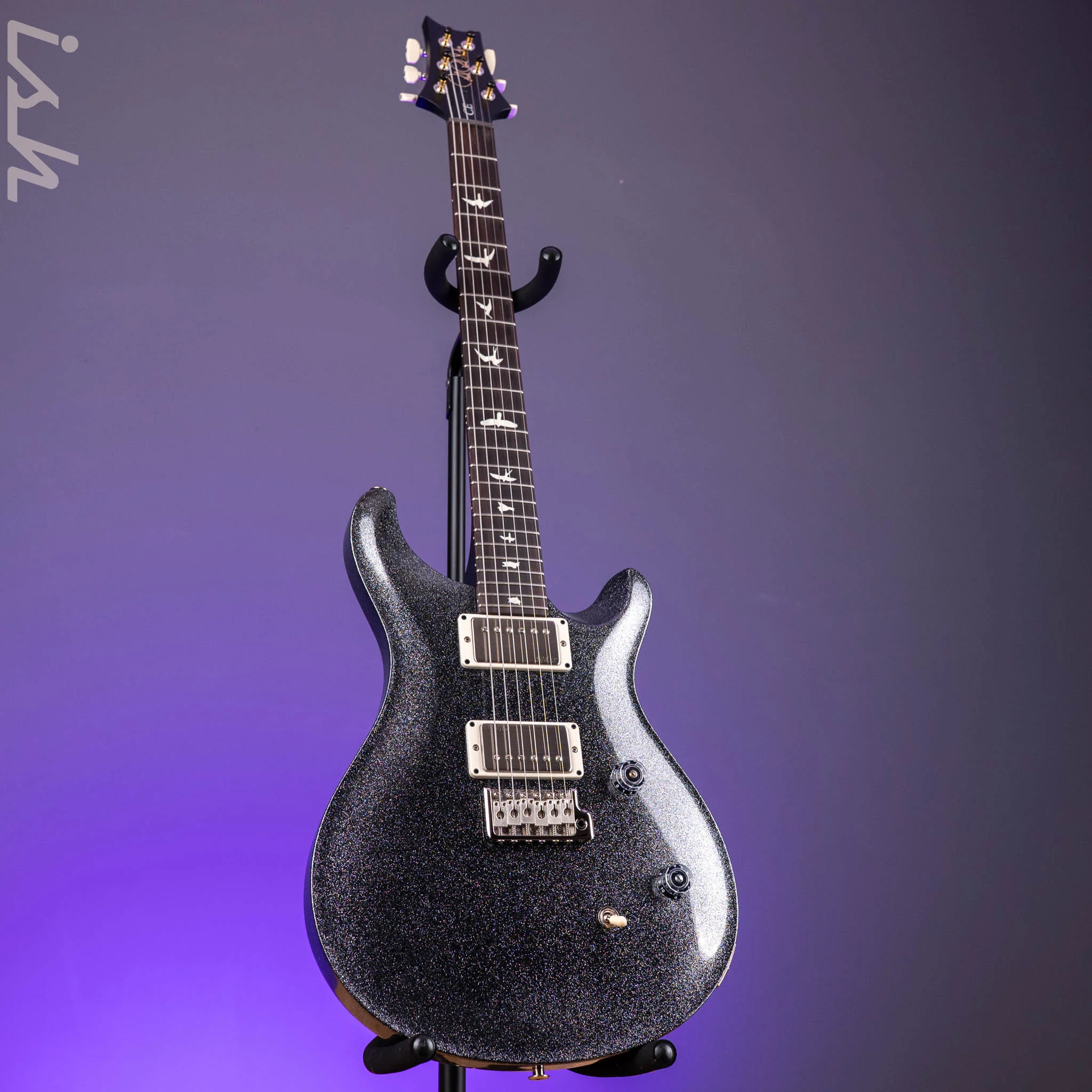 PRS CE 24 Silver Holoflake Sprayer's Choice w/ Black Satin Neck - Image 2