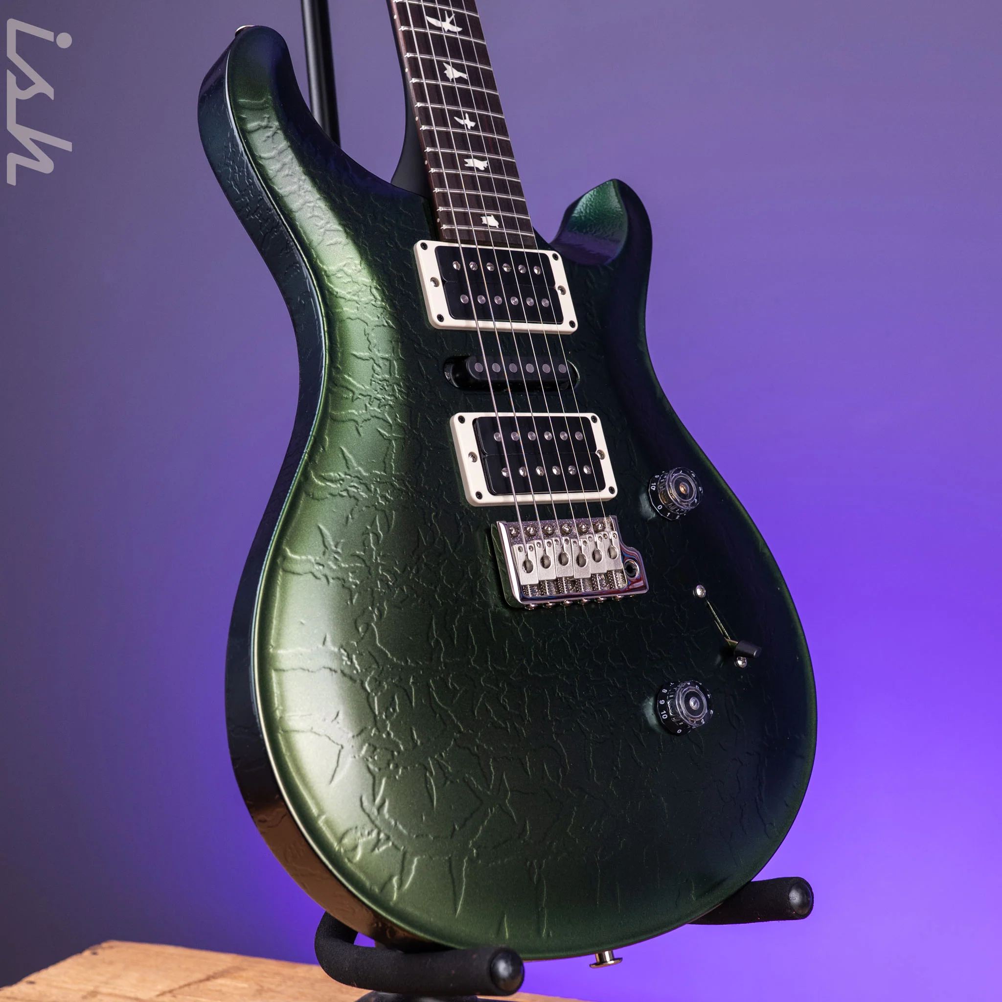 PRS CE 24 Special Green Metallic Colorshift Crackle Sprayer's Choice w/ Black Satin Neck - Image 3