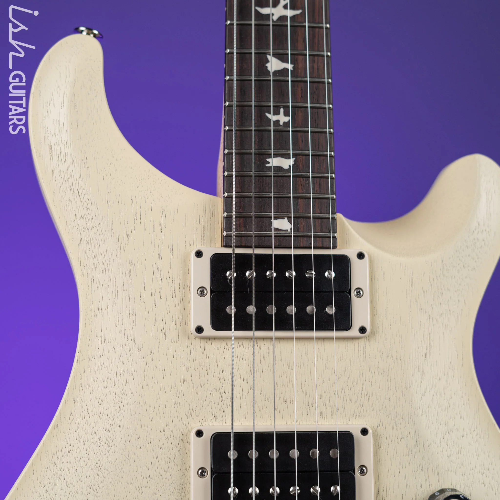 PRS CE 24 Standard Satin Nitro Electric Guitar Antique White - Image 3