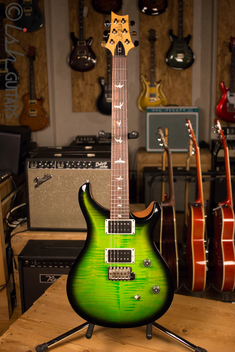 Paul Reed Smith PRS CE24 Custom Color Eriza Verde Burst Natural Back - Image 2