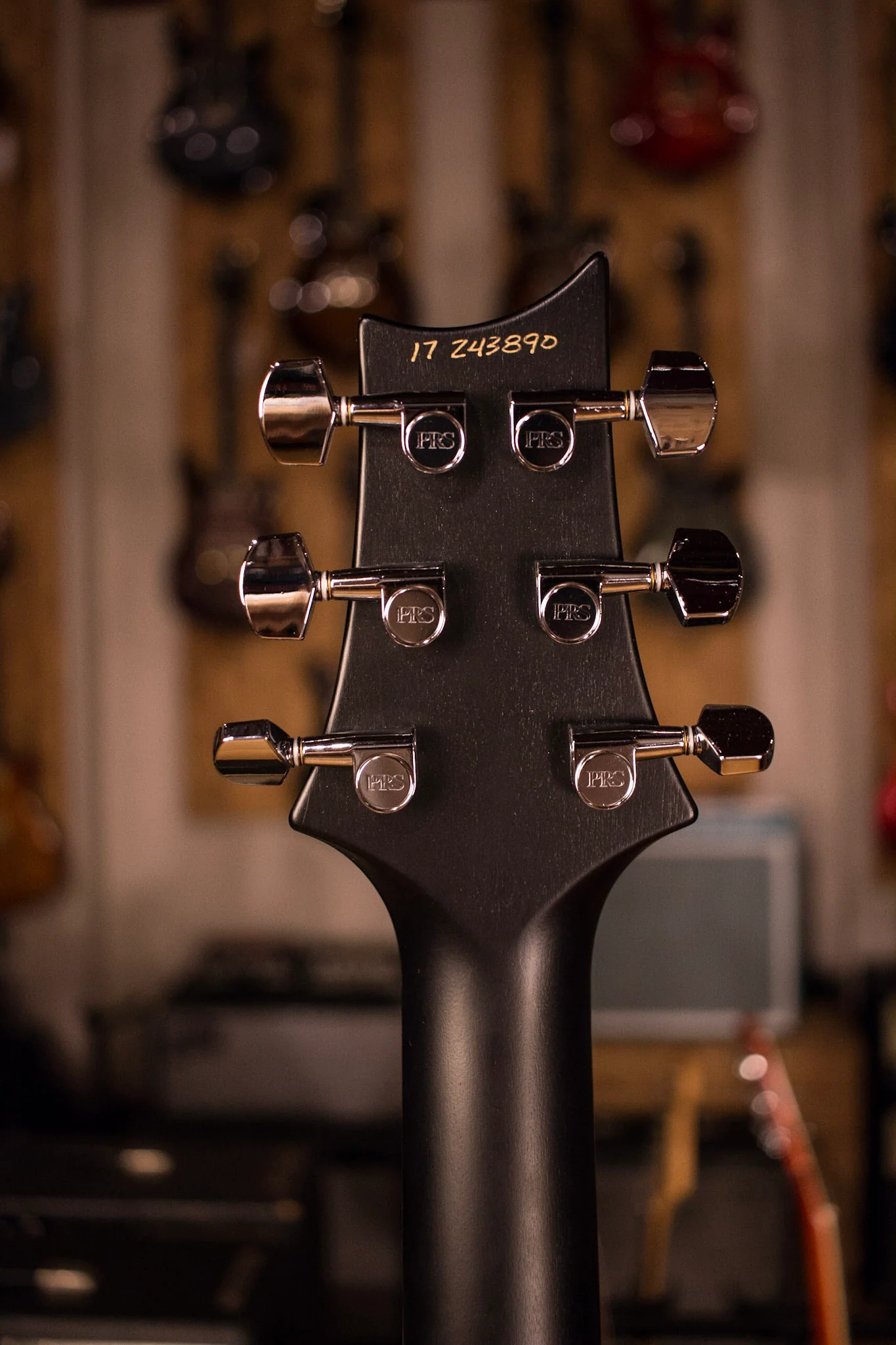 PRS Paul Reed Smith CE24 CUSTOM Color Matte Black Top and Neck, Natural back! - Image 9