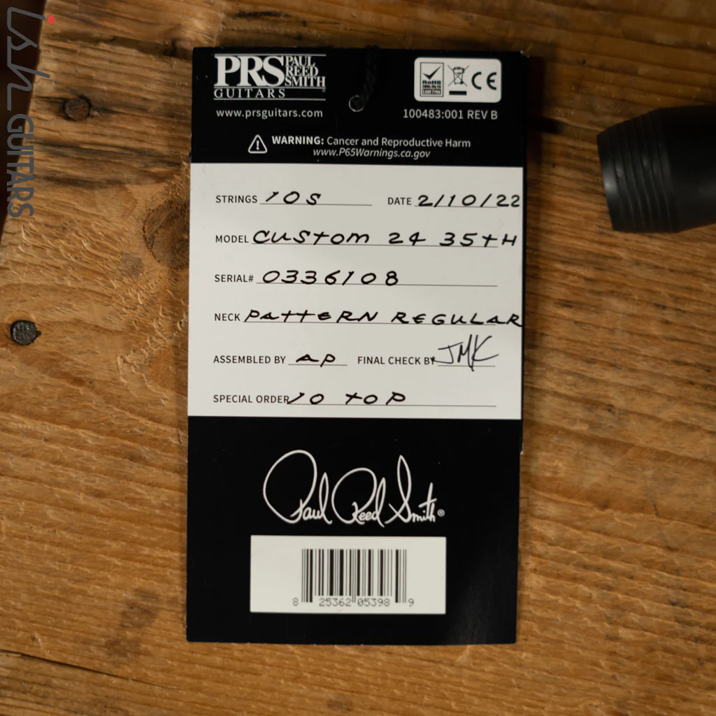 PRS Custom 24 35th Anniversary 10 Top Aquamarine w/ Black Burst - Image 12