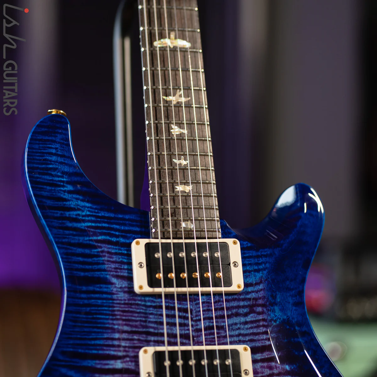 PRS Custom 24 35th Anniversary Violet Blue Burst Wrap 10 Top - Image 5
