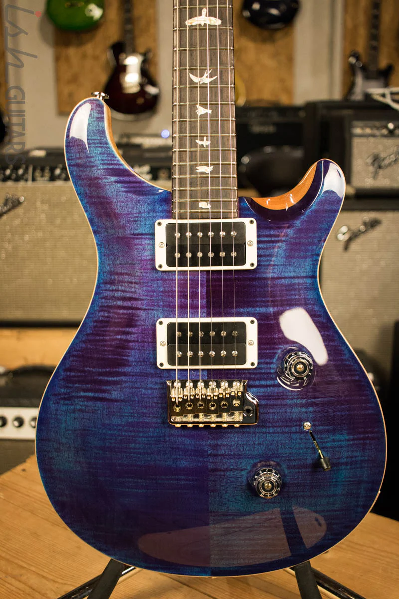 2018 PRS Paul Reed Smith Custom 24 Custom Color Aqua Violet Natural Back