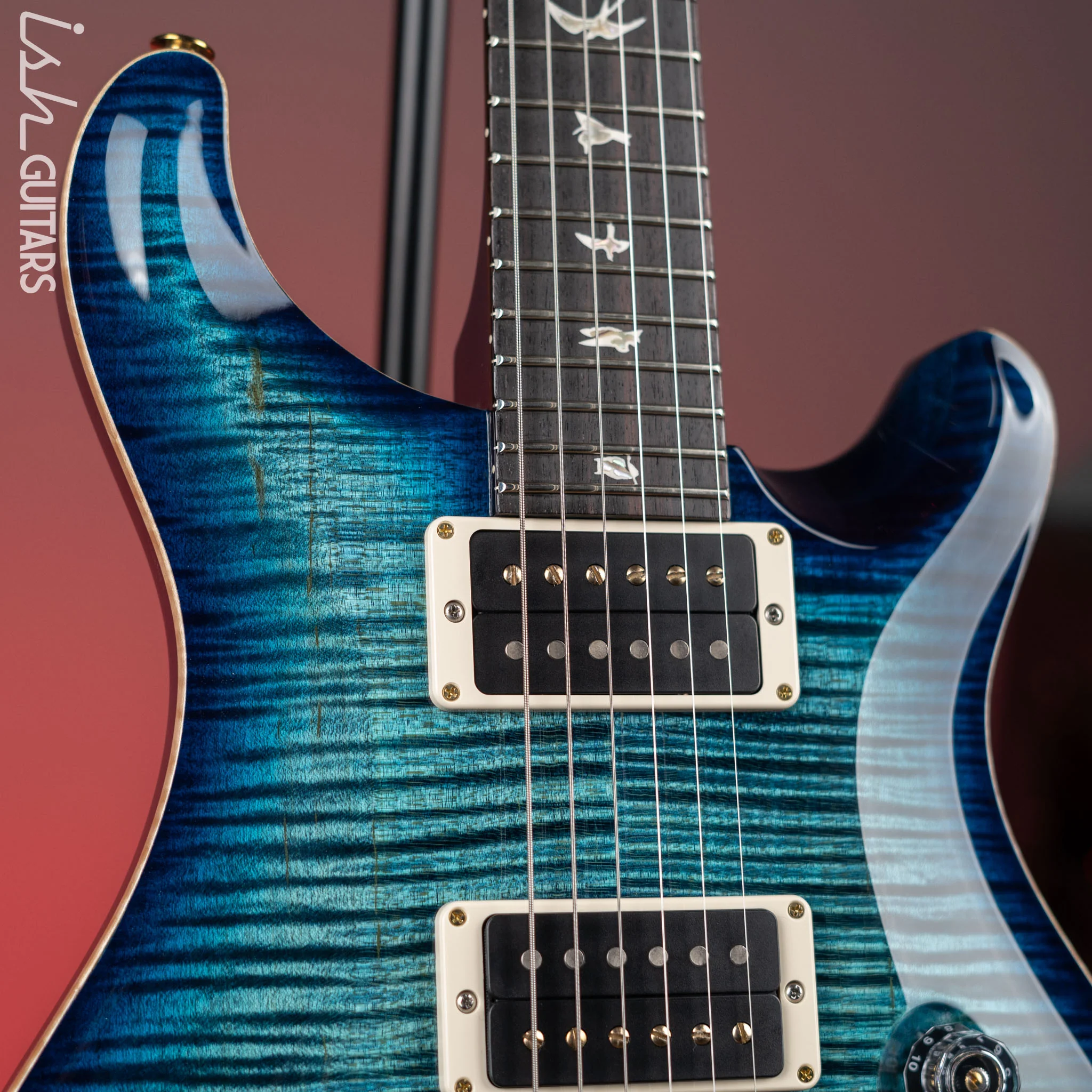 PRS Custom 24 Electric Guitar 10-Top Cobalt Blue - Image 3