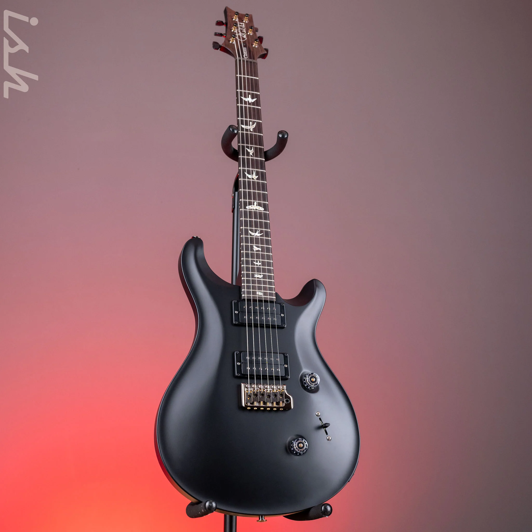 PRS Custom 24 Electric Guitar Black Satin - Image 2