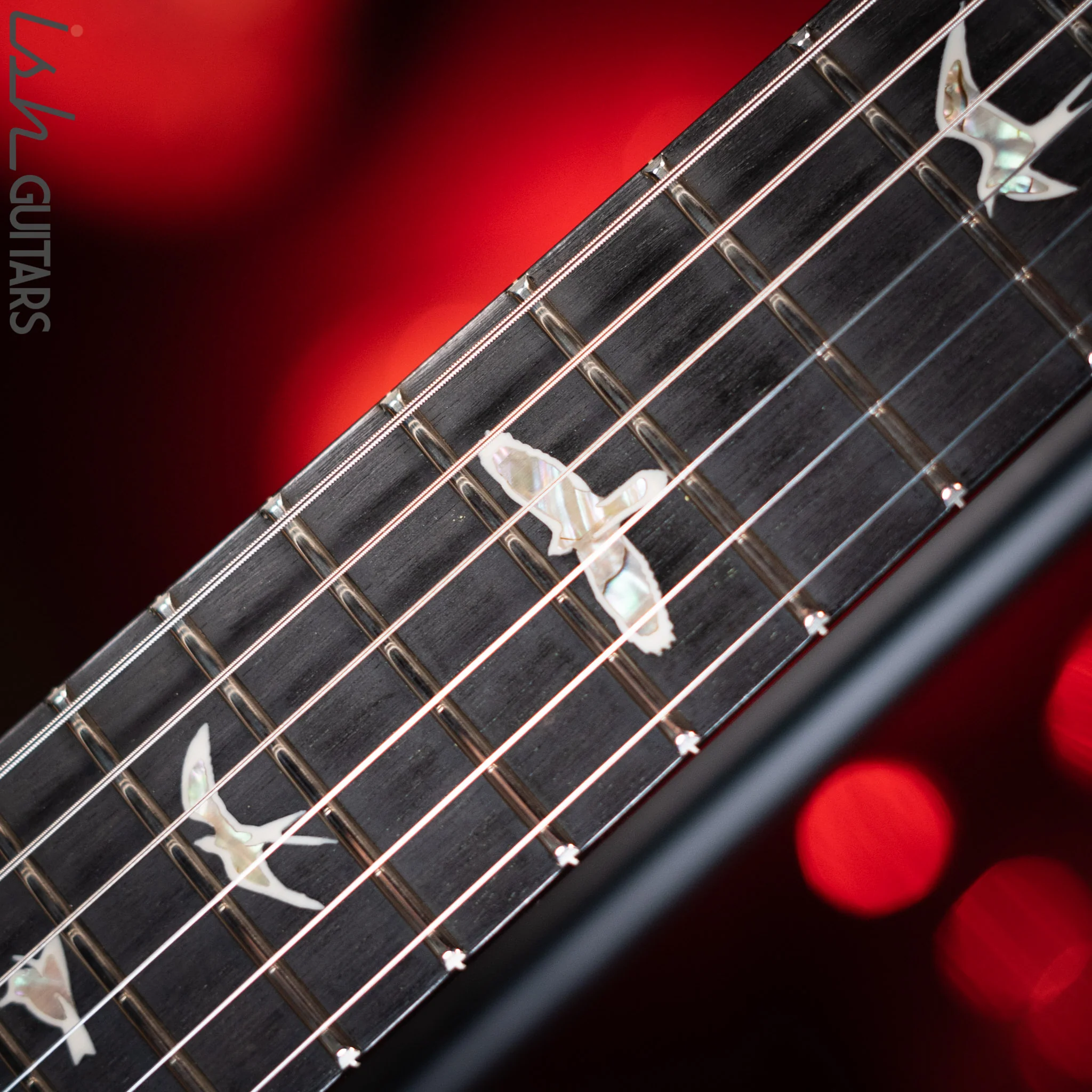 PRS Custom 24 Floyd Rose Black Gloss Amber Binding - Image 6