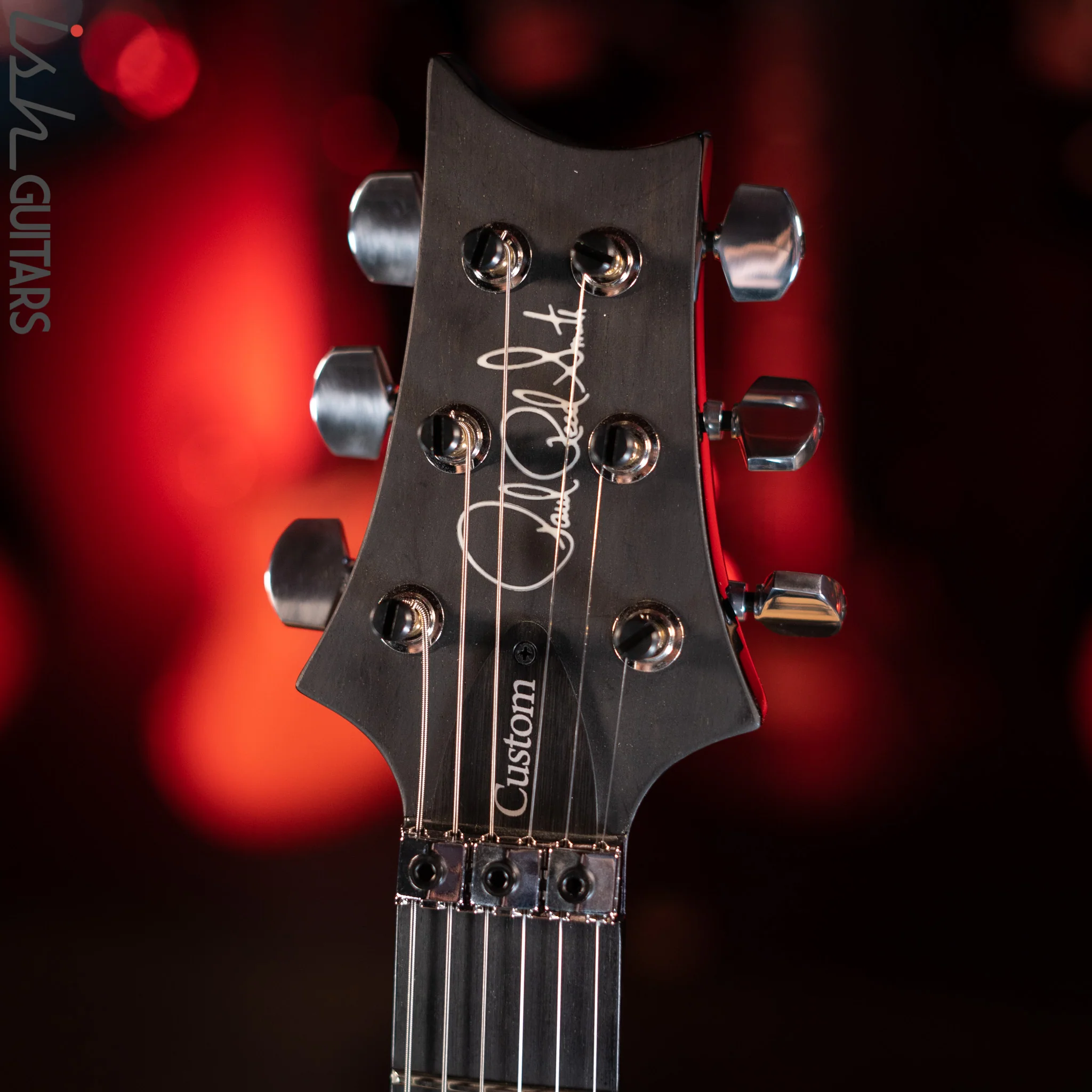 PRS Custom 24 Floyd Rose Black Gloss Amber Binding - Image 7