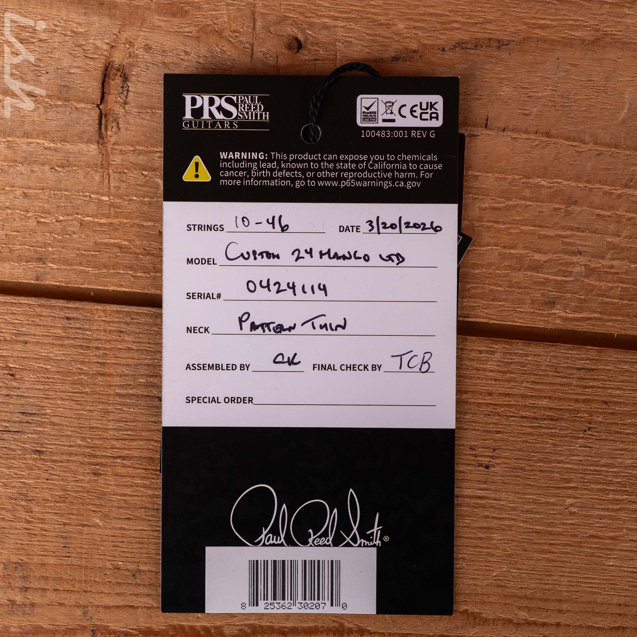 PRS Custom 24 Mango Top Limited Edition Violet - Image 13