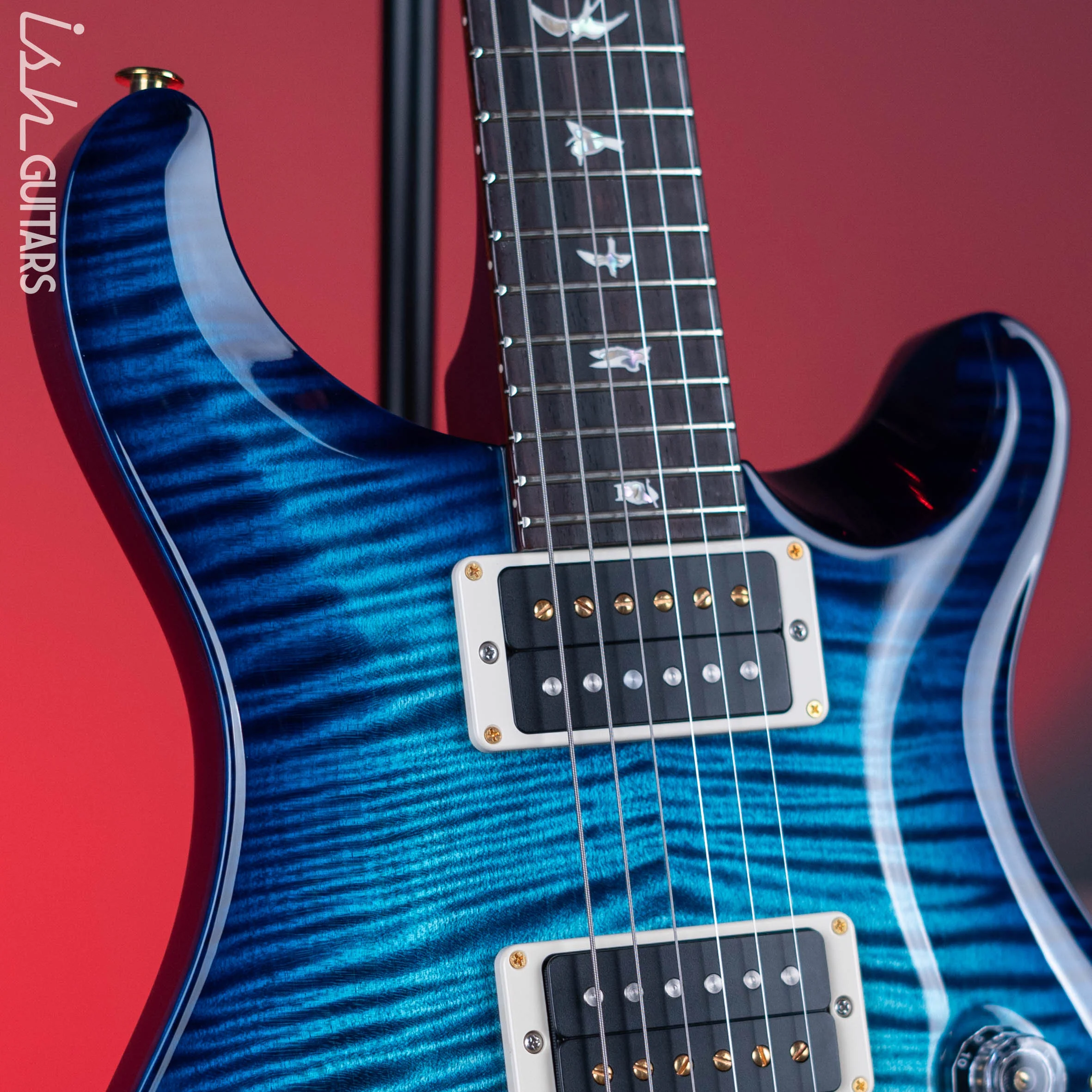 PRS Custom 24 Piezo 10-Top Blue Matteo - Image 3