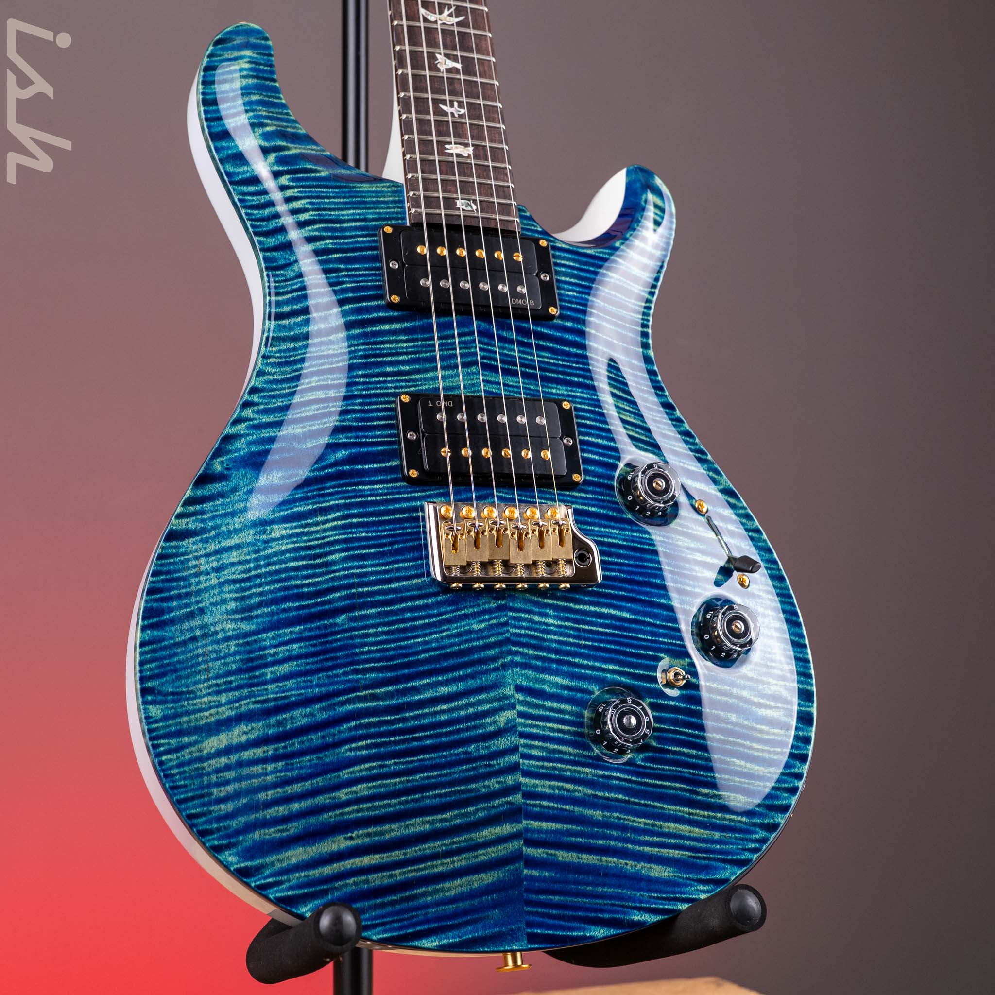 PRS Custom 24 Piezo 10-Top River Blue Pearl