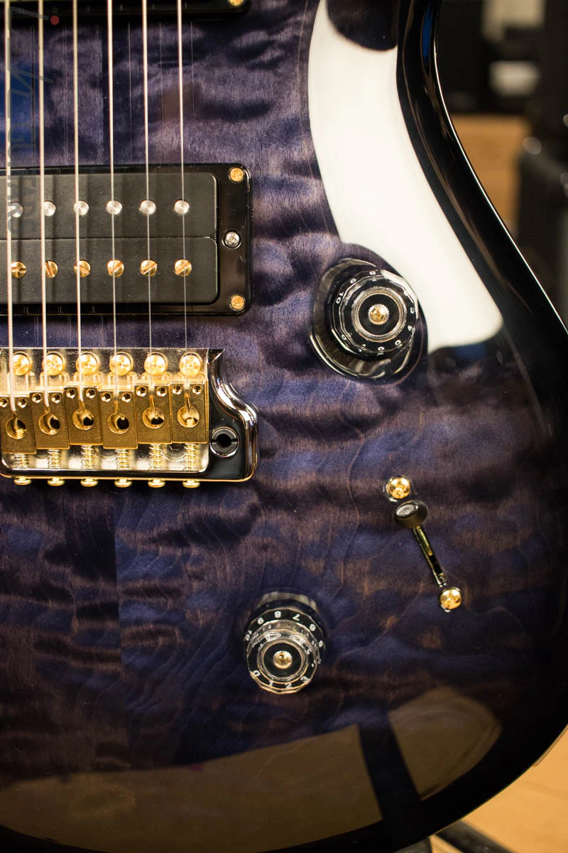 PRS Custom 24 Quilt 10 Top Custom Color Faded Purple Burst Ebony - Image 4