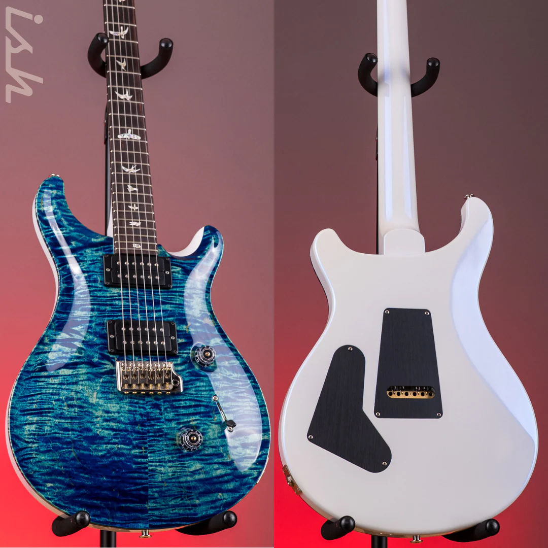 PRS Custom 24 River Blue Wrap w/ Pearl White Back