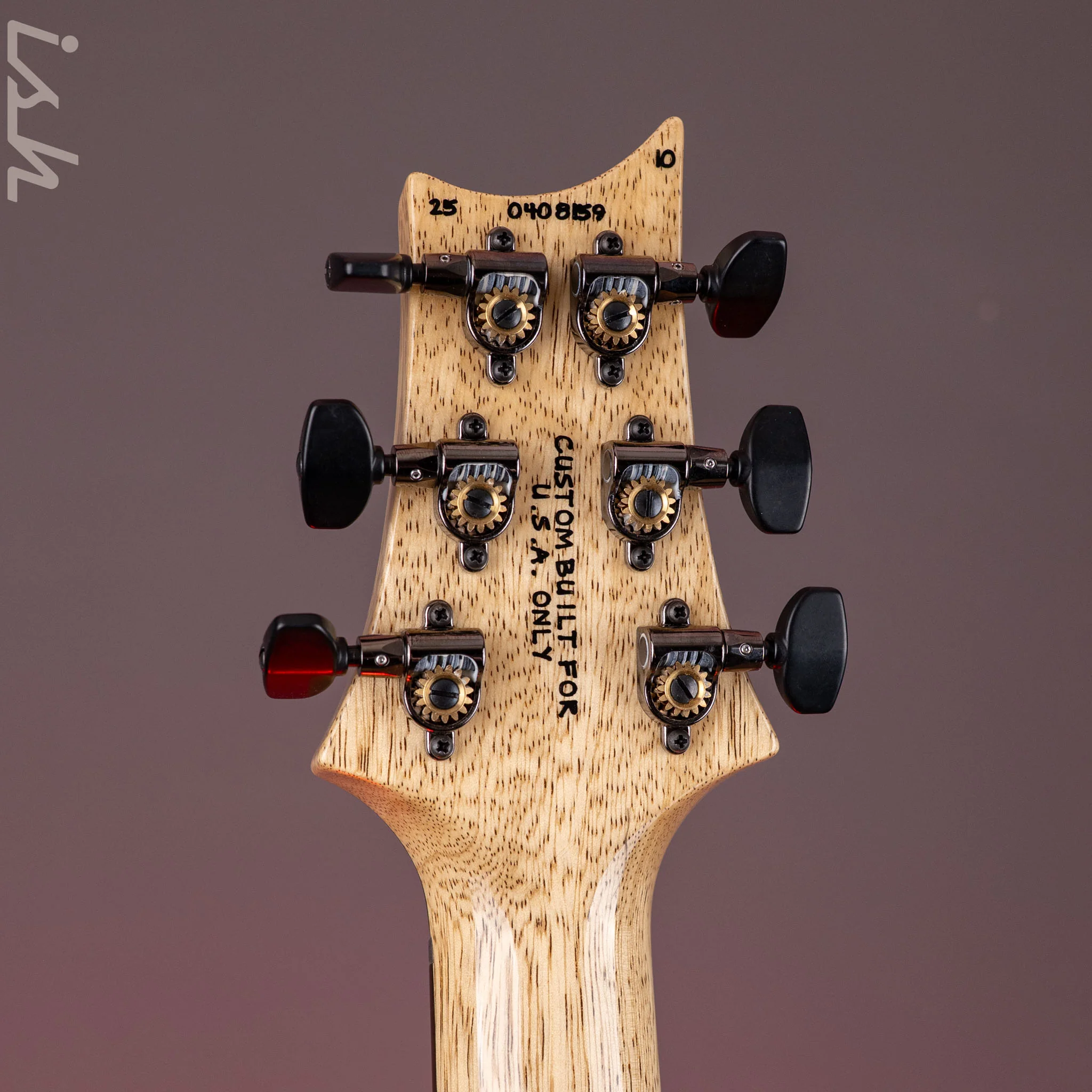 PRS Custom 24 Wood Library 10-Top Quilt Charcoal Purple Burst - Image 12