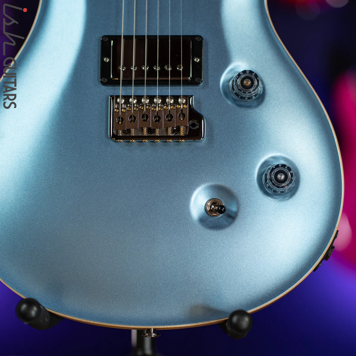 PRS Custom 24 Wood Library Frost Blue Opaque Satin Figured Maple - Image 4