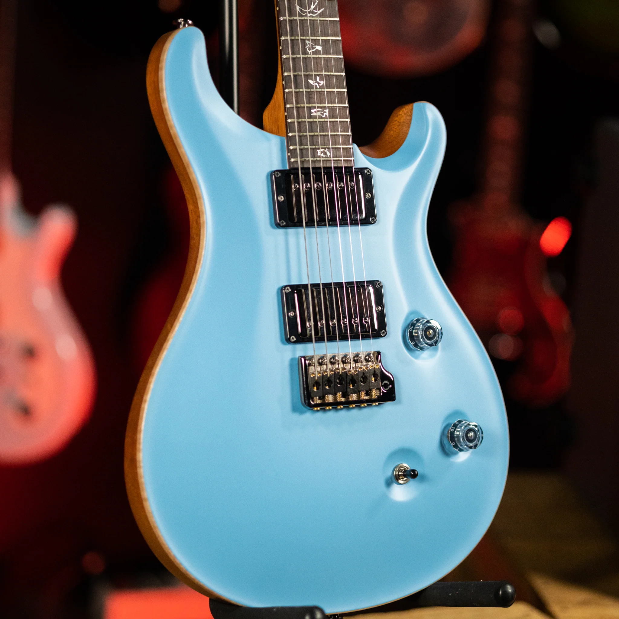PRS Custom 24 Wood Library Powder Blue Opaque Satin - Image 4