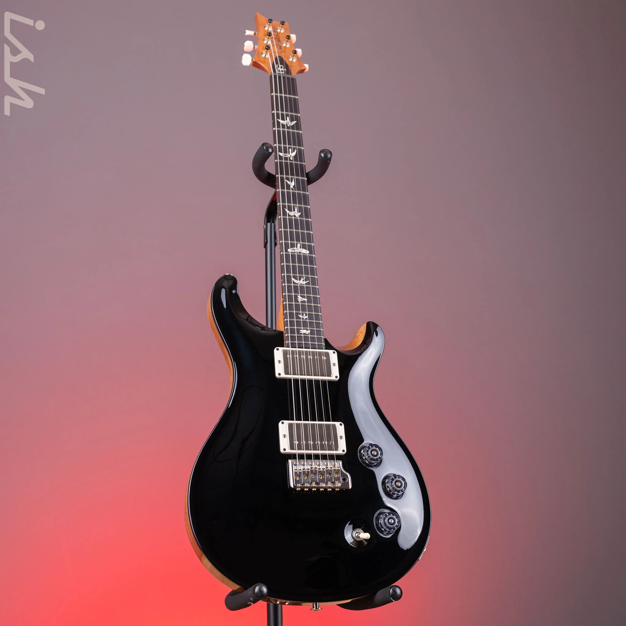 PRS DGT David Grissom Electric Guitar Black Top w/ Natural Back - Image 2