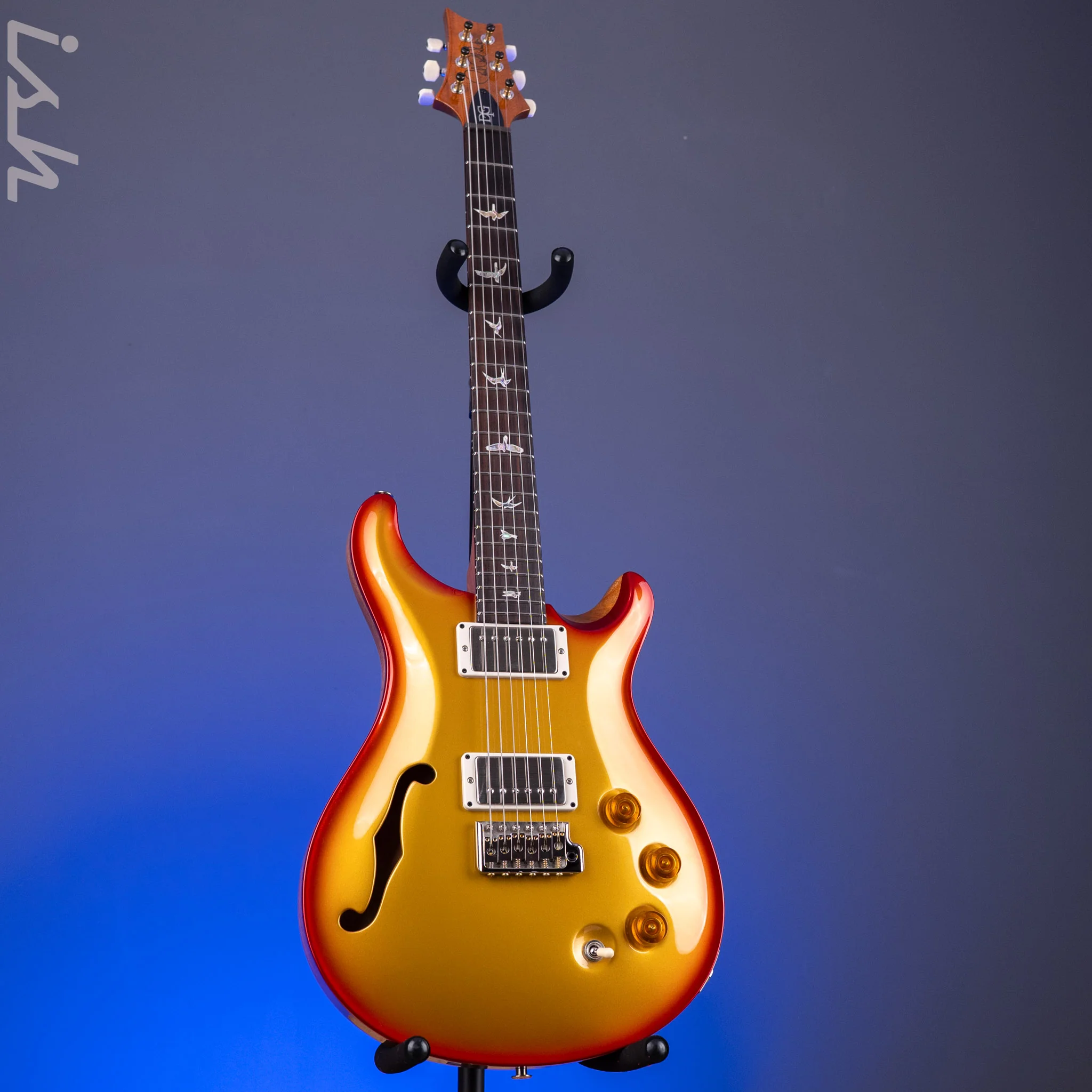 PRS DGT Semi-Hollow Limited Gold Top Cherry Burst - Image 2