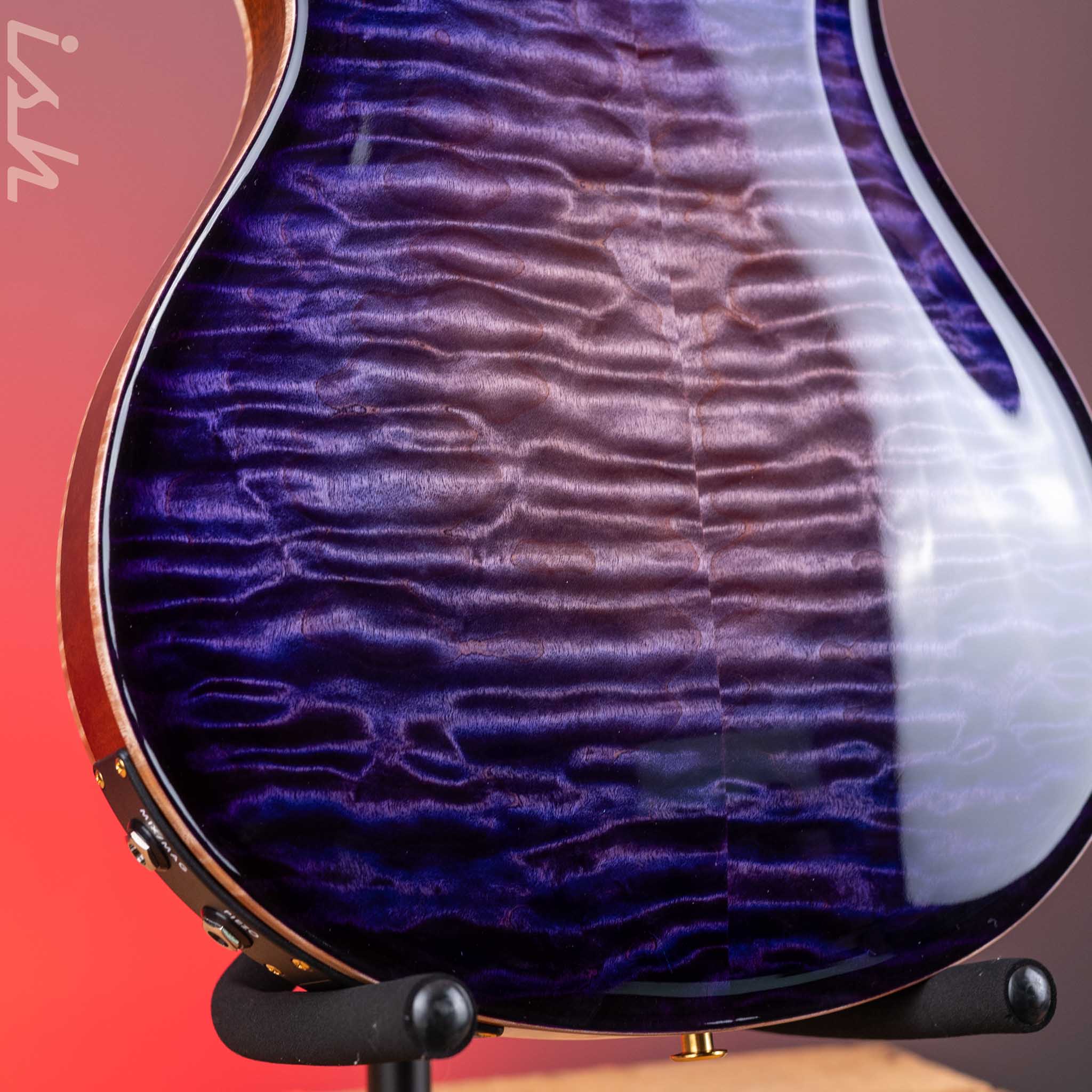 2024 PRS Employee Beverly Fowler Hollowbody II 594 Piezo 1-Off Aqua Violet Smokeburst - Image 12