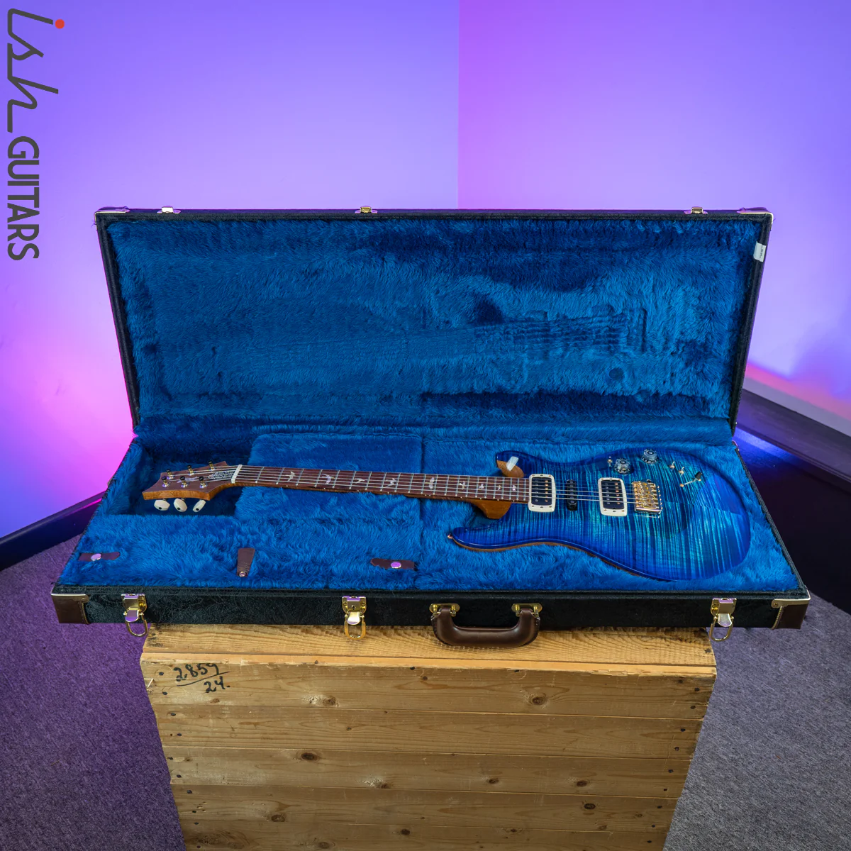 PRS Experience  Modern Eagle V Custom Color River Blue Burst 10 Top - Image 10