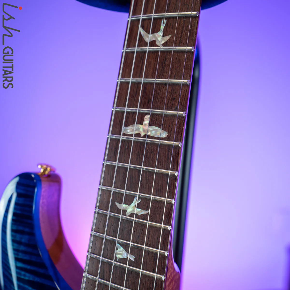 PRS Experience  Modern Eagle V Custom Color River Blue Burst 10 Top - Image 6