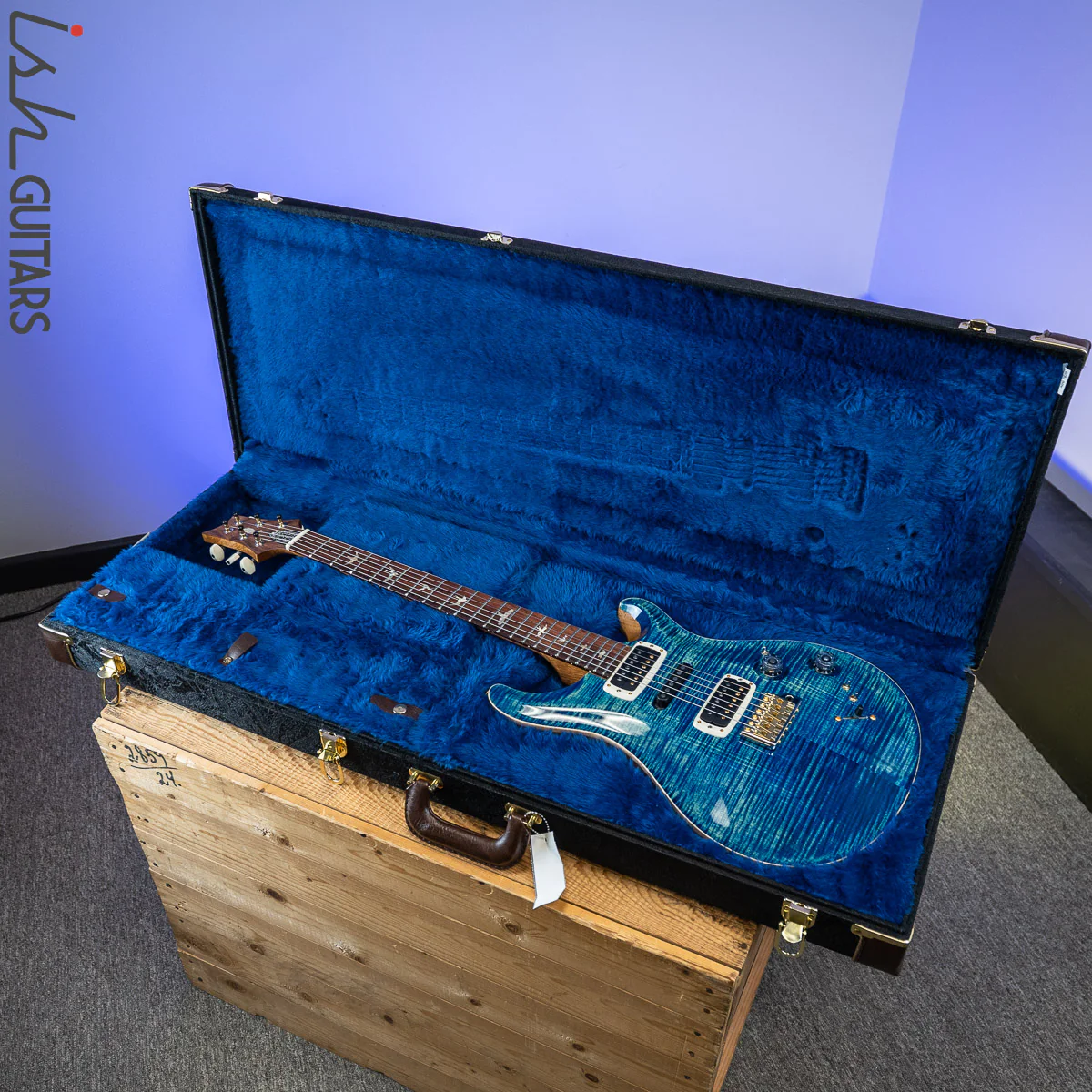 PRS Experience Modern Eagle V River Blue 10 Top - Image 12