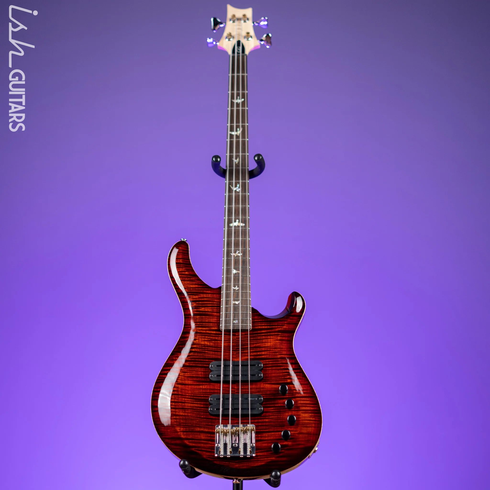 PRS Grainger 4-String Bass Guitar 10-Top Fire Red Smoke Burst - Image 2