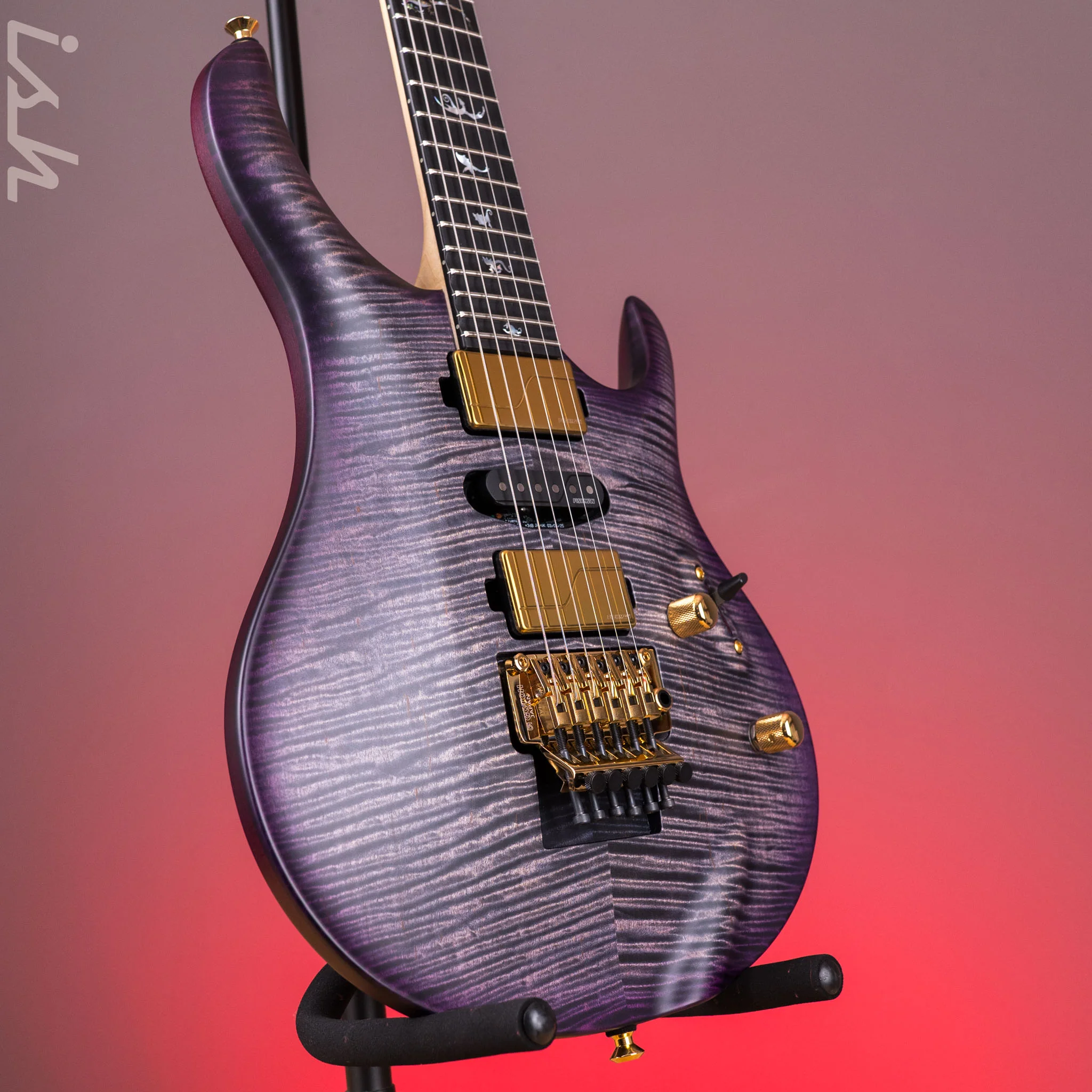 PRS Herman Li Chleo Limited Edition Charcoal Purple Wraparound Burst - Image 3