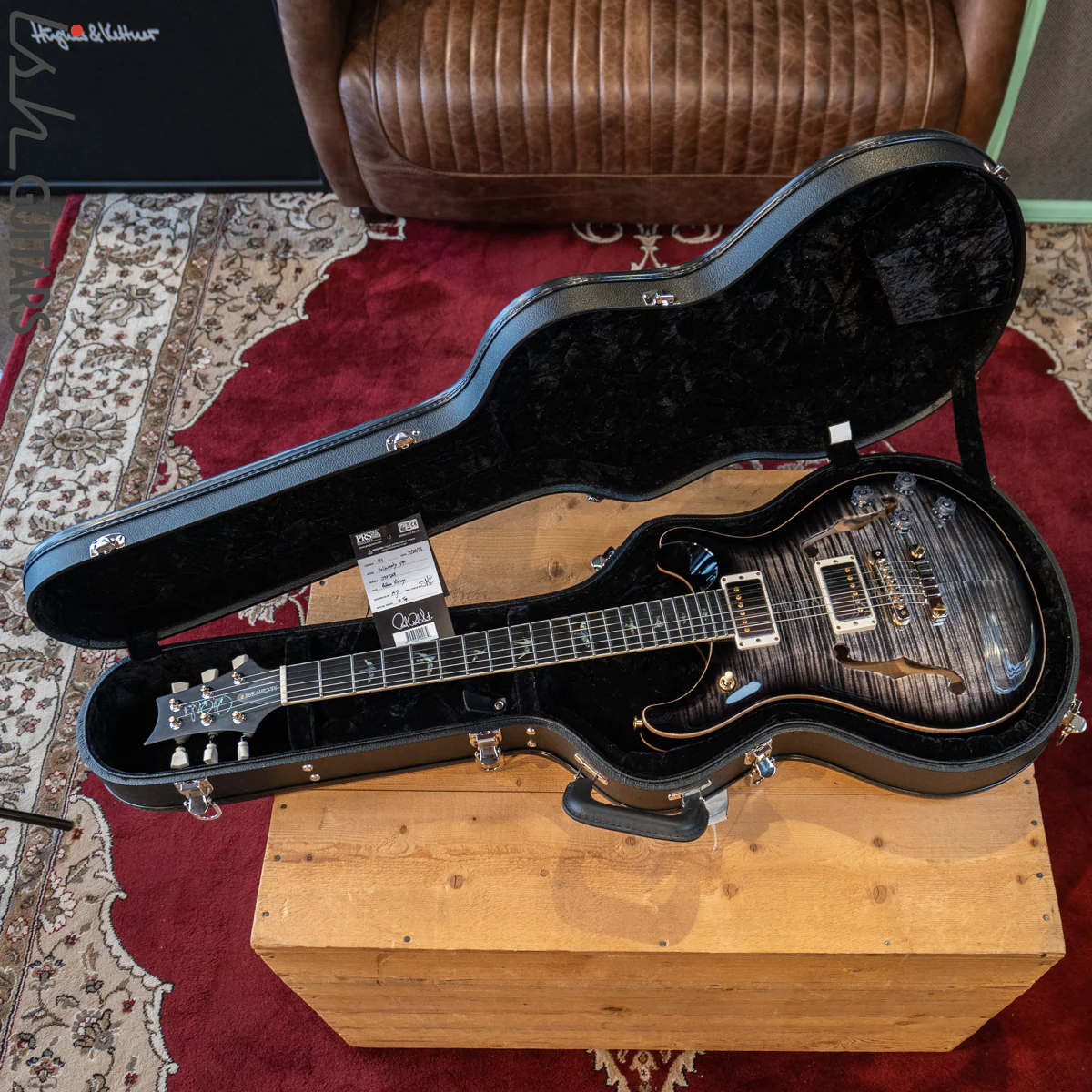 PRS McCarty 594 Hollowbody II Charcoal Burst 10 Top - Image 15