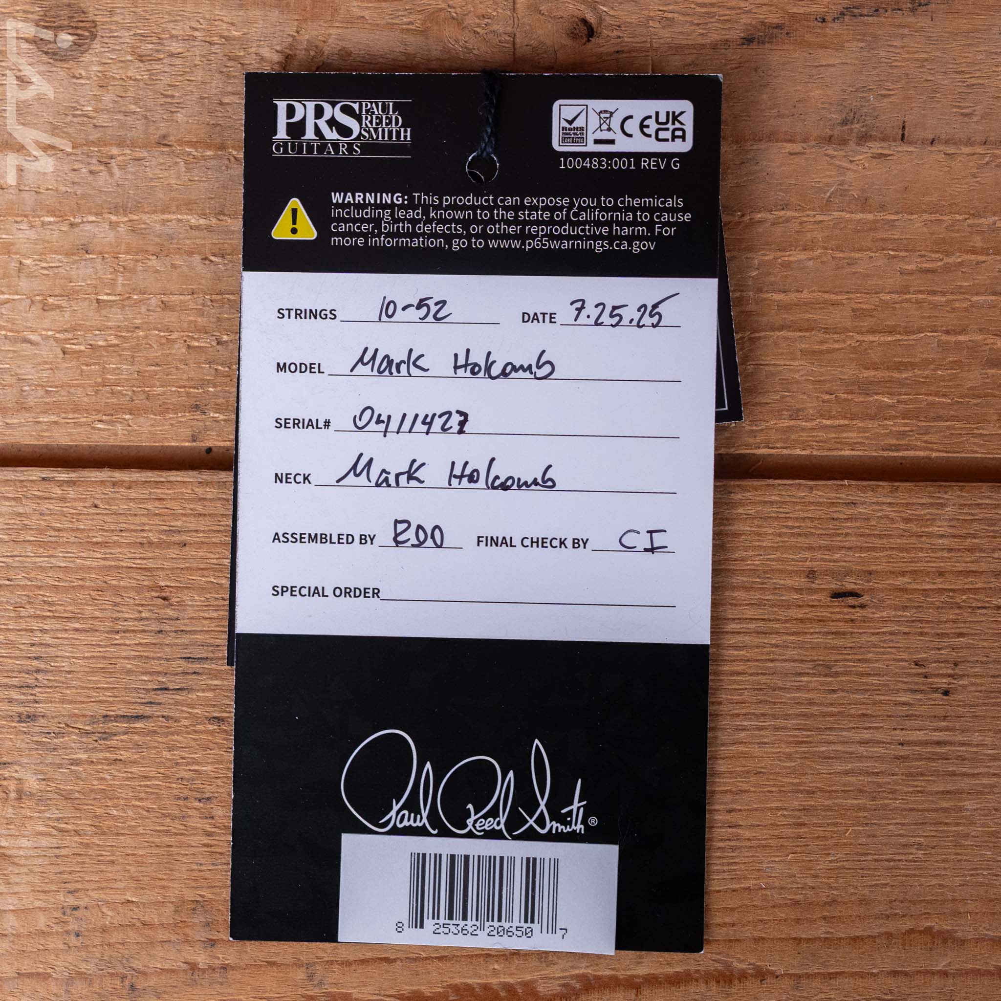 PRS Mark Holcomb Purple Mist Wraparound Burst - Image 12