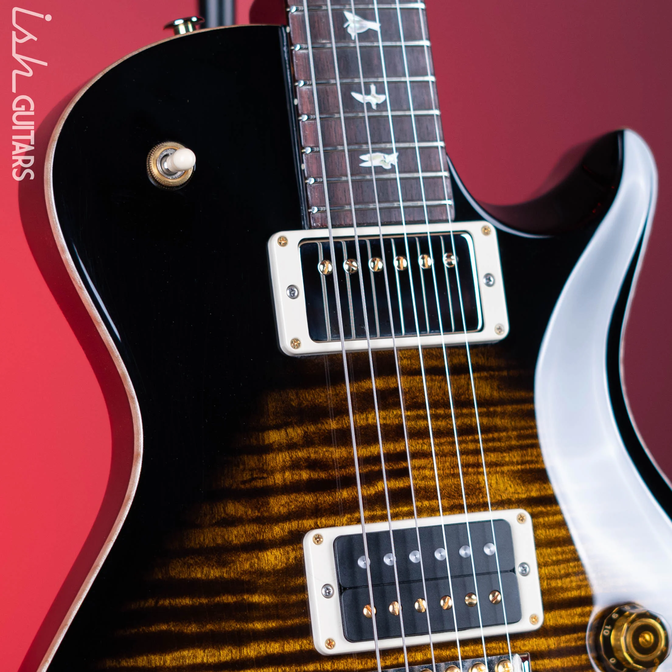 PRS Mark Tremonti Signature Tremolo 10-Top Black Gold Burst - Image 3